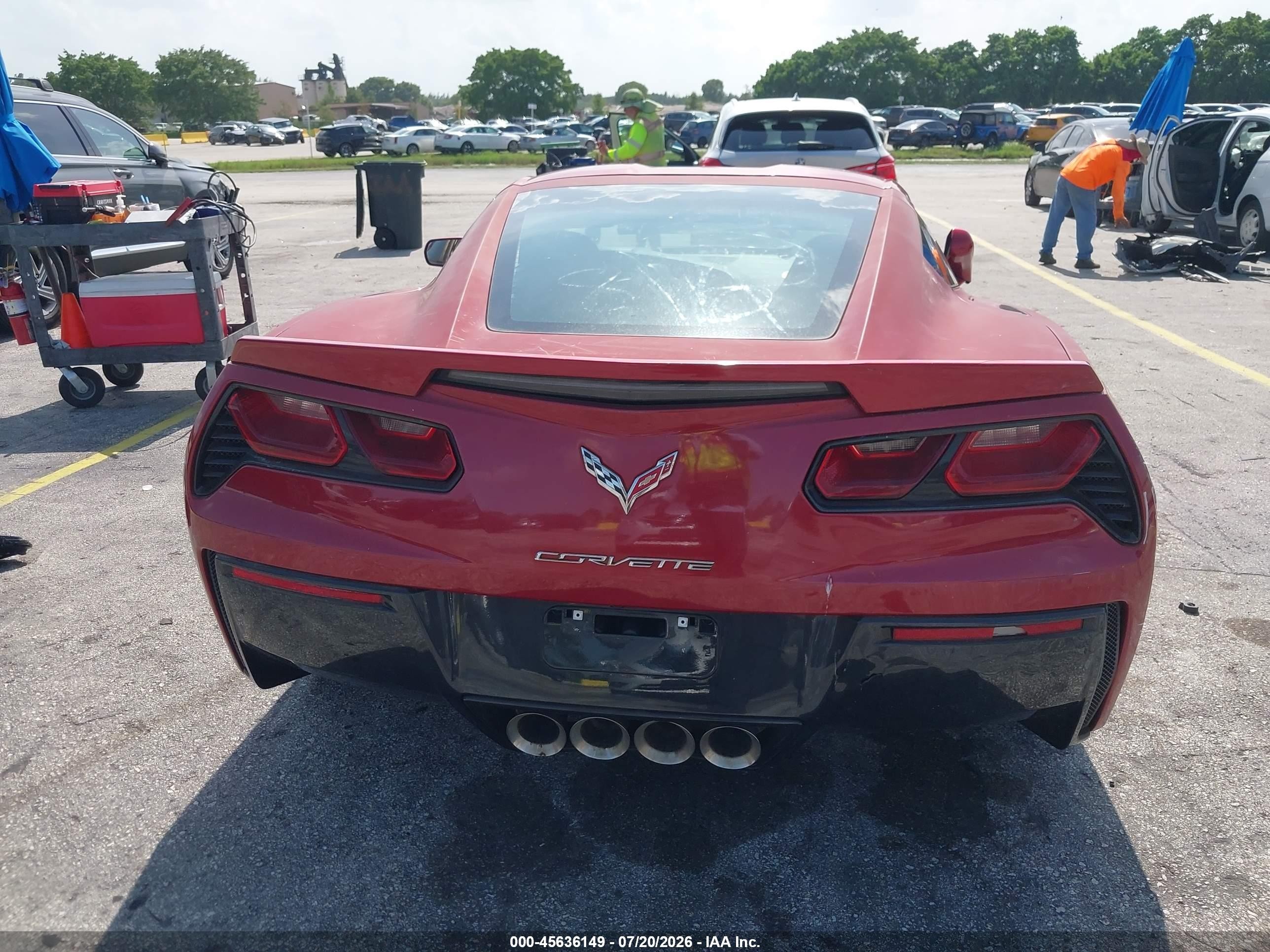 2015 Chevrolet Corvette Stingray Z51 Red vin: 1G1YK2D76F5124794