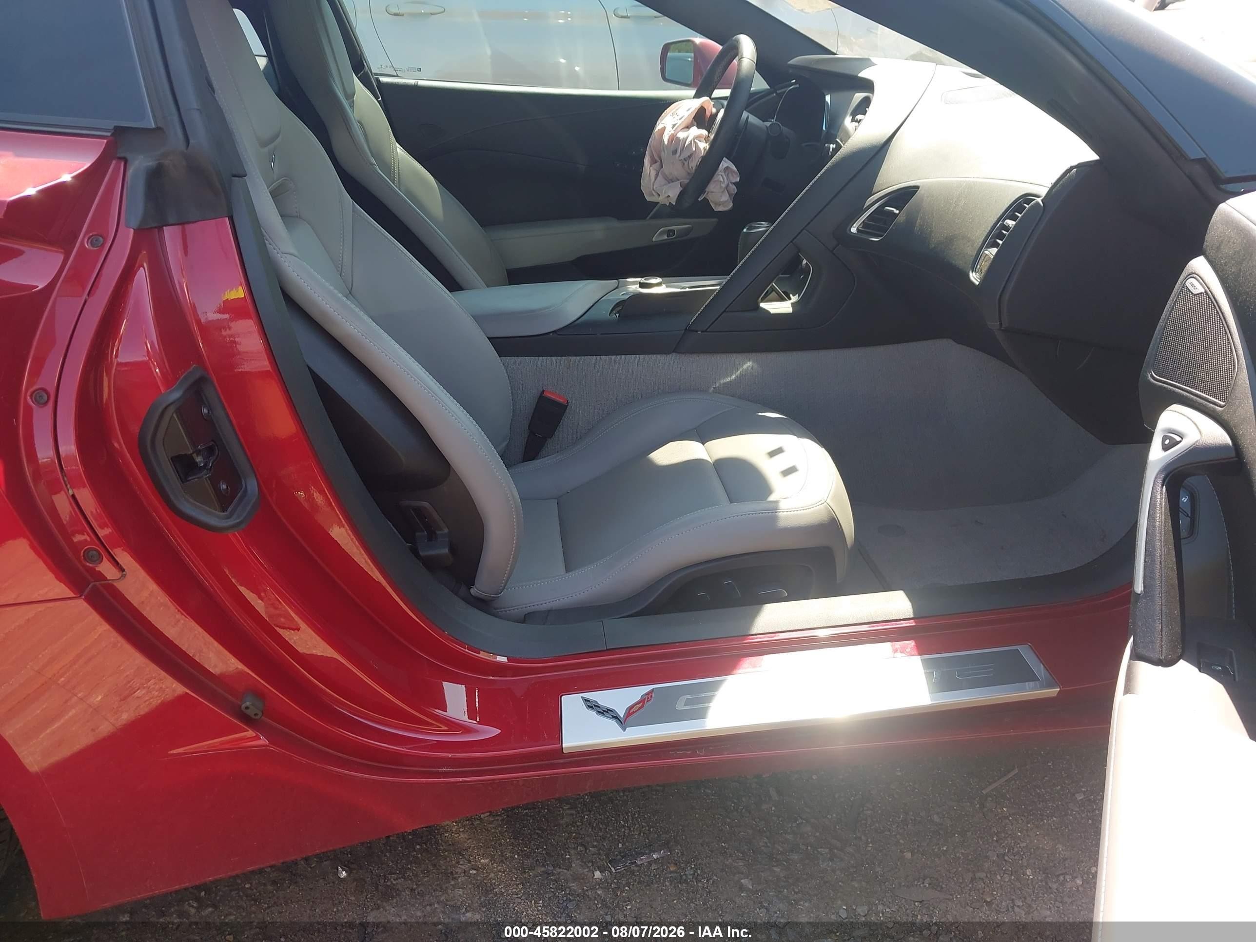 2015 Chevrolet Corvette Stingray Z51 Red vin: 1G1YK2D78F5112372