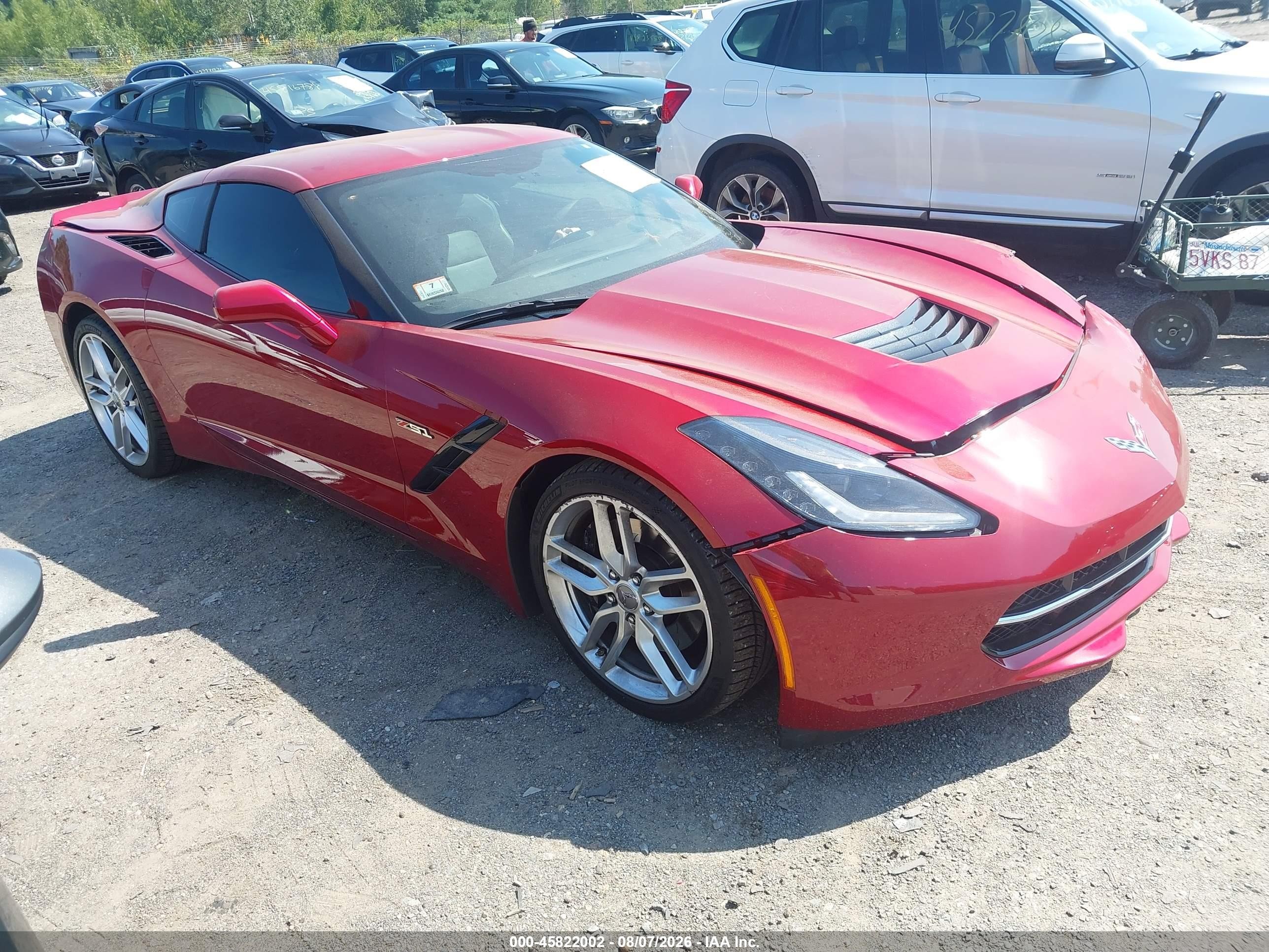 2015 Chevrolet Corvette Stingray Z51 Red vin: 1G1YK2D78F5112372