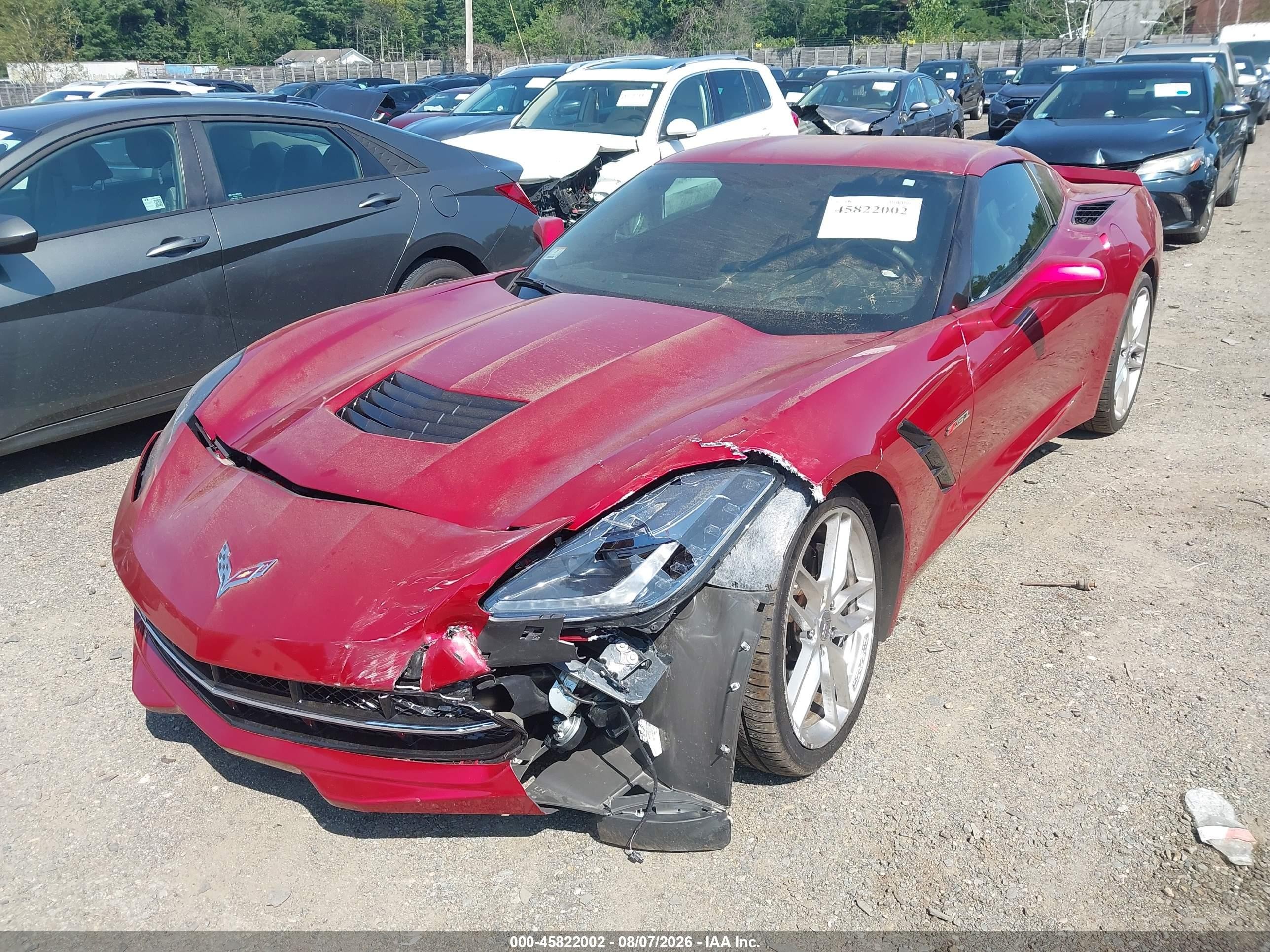 2015 Chevrolet Corvette Stingray Z51 Red vin: 1G1YK2D78F5112372