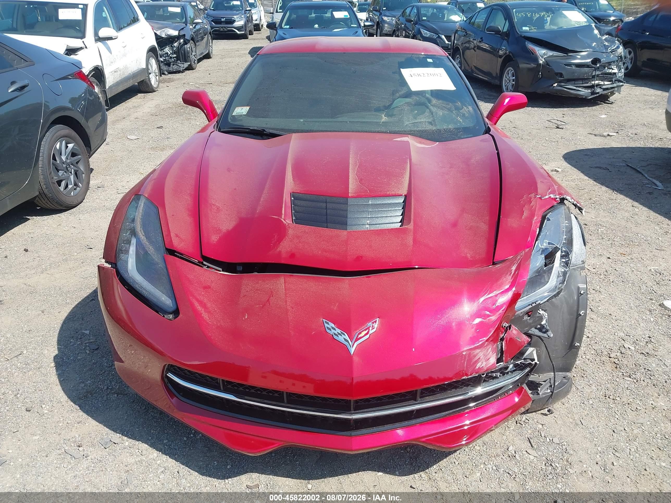 2015 Chevrolet Corvette Stingray Z51 Red vin: 1G1YK2D78F5112372