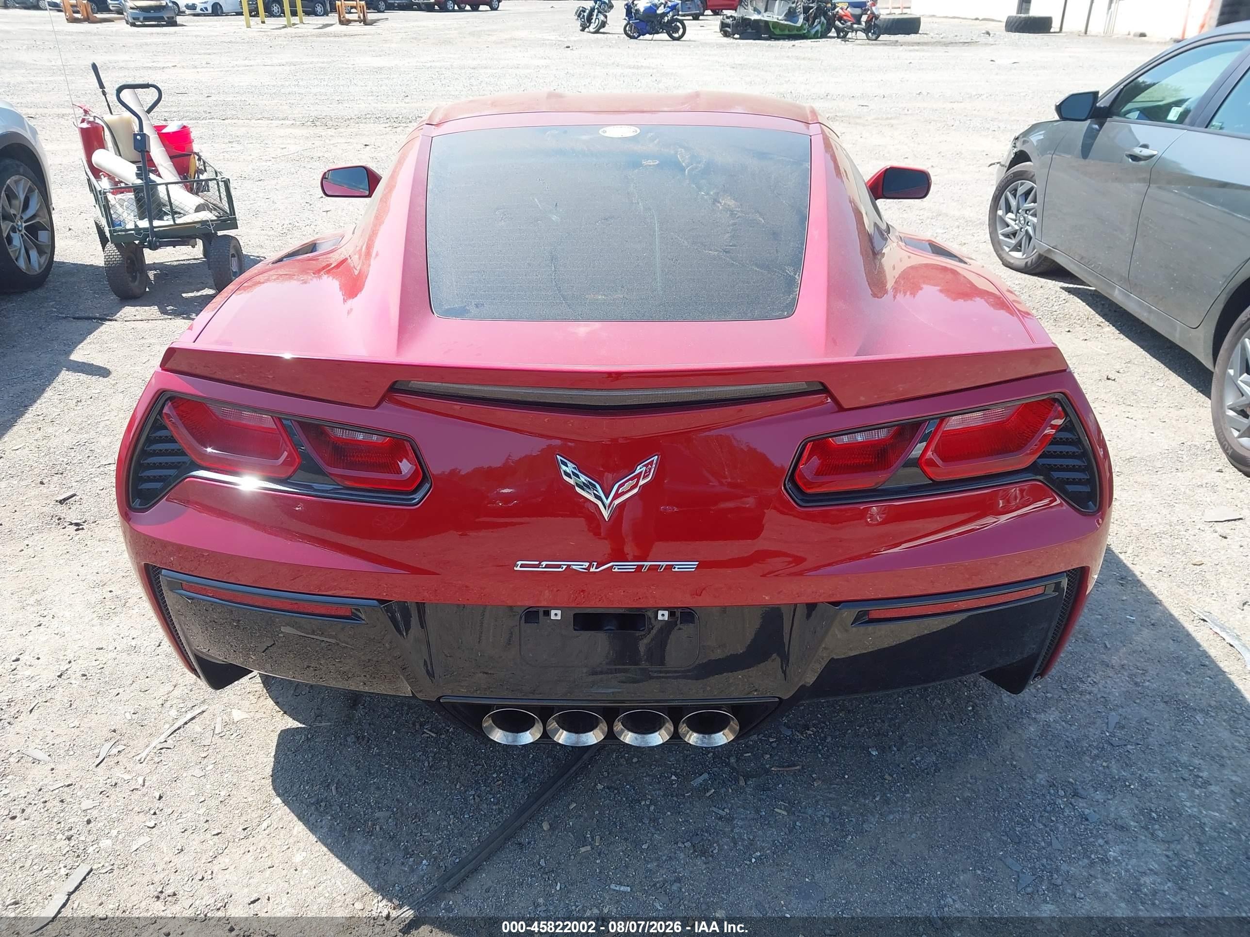 2015 Chevrolet Corvette Stingray Z51 Red vin: 1G1YK2D78F5112372