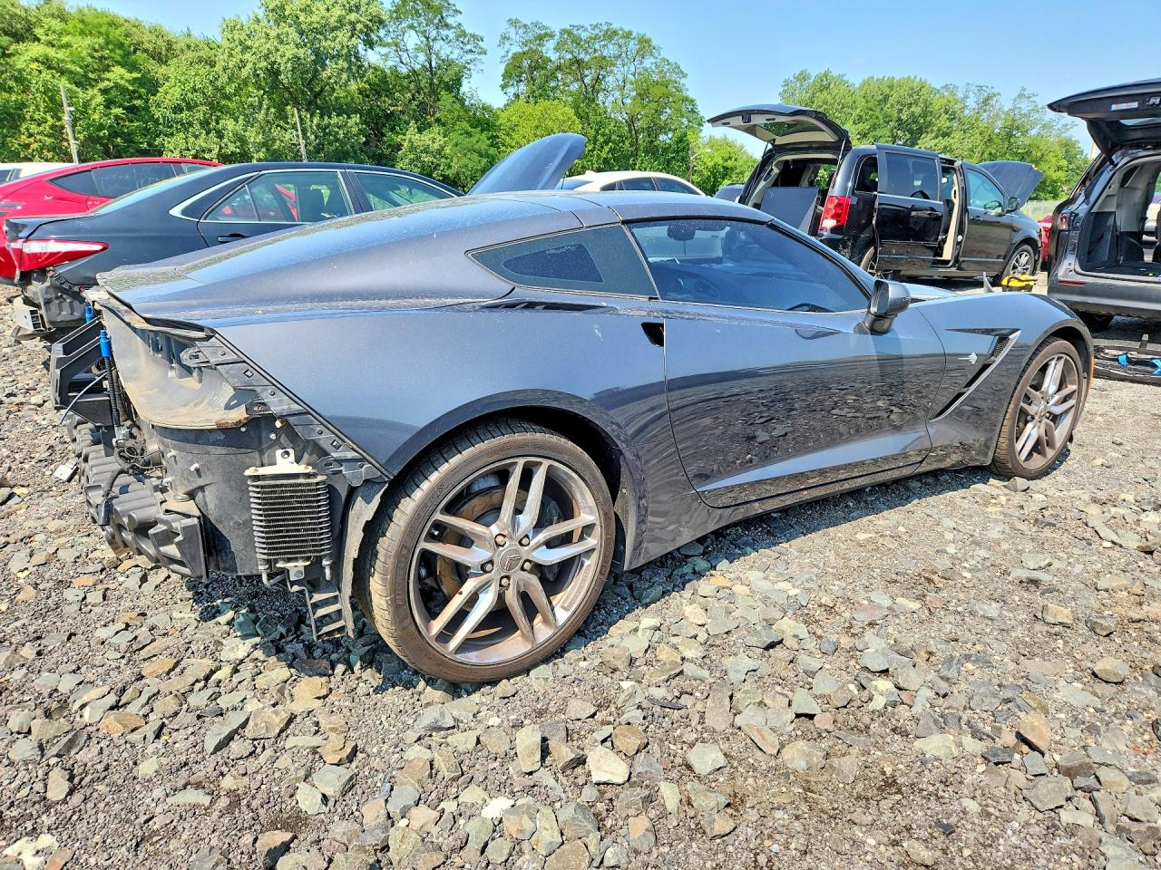 2014 Chevrolet Corvette Stingray Z51 2lt Gray vin: 1G1YK2D7XE5121900