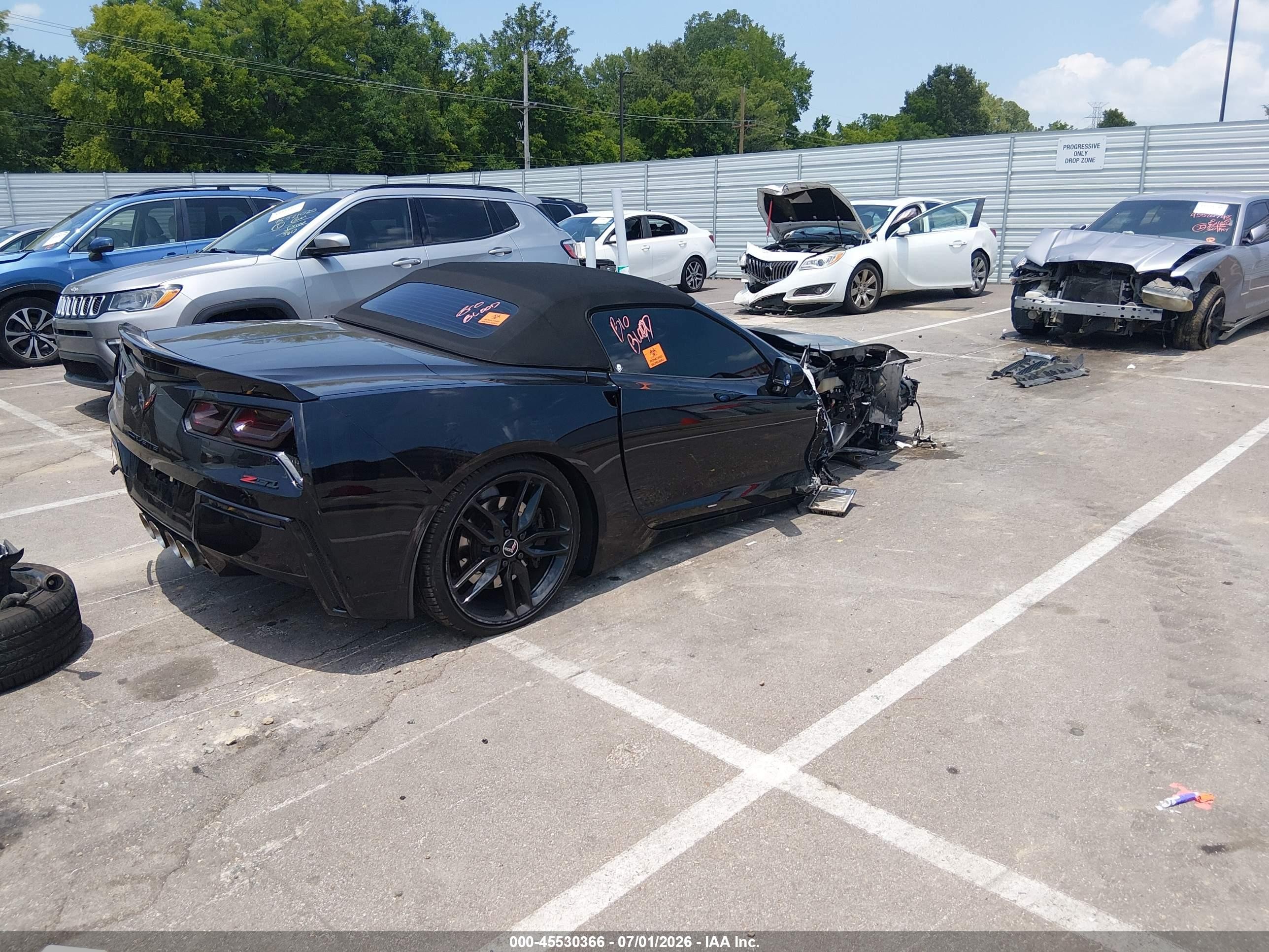 2015 Chevrolet Corvette Stingray Z51 Black vin: 1G1YK3D72F5101356