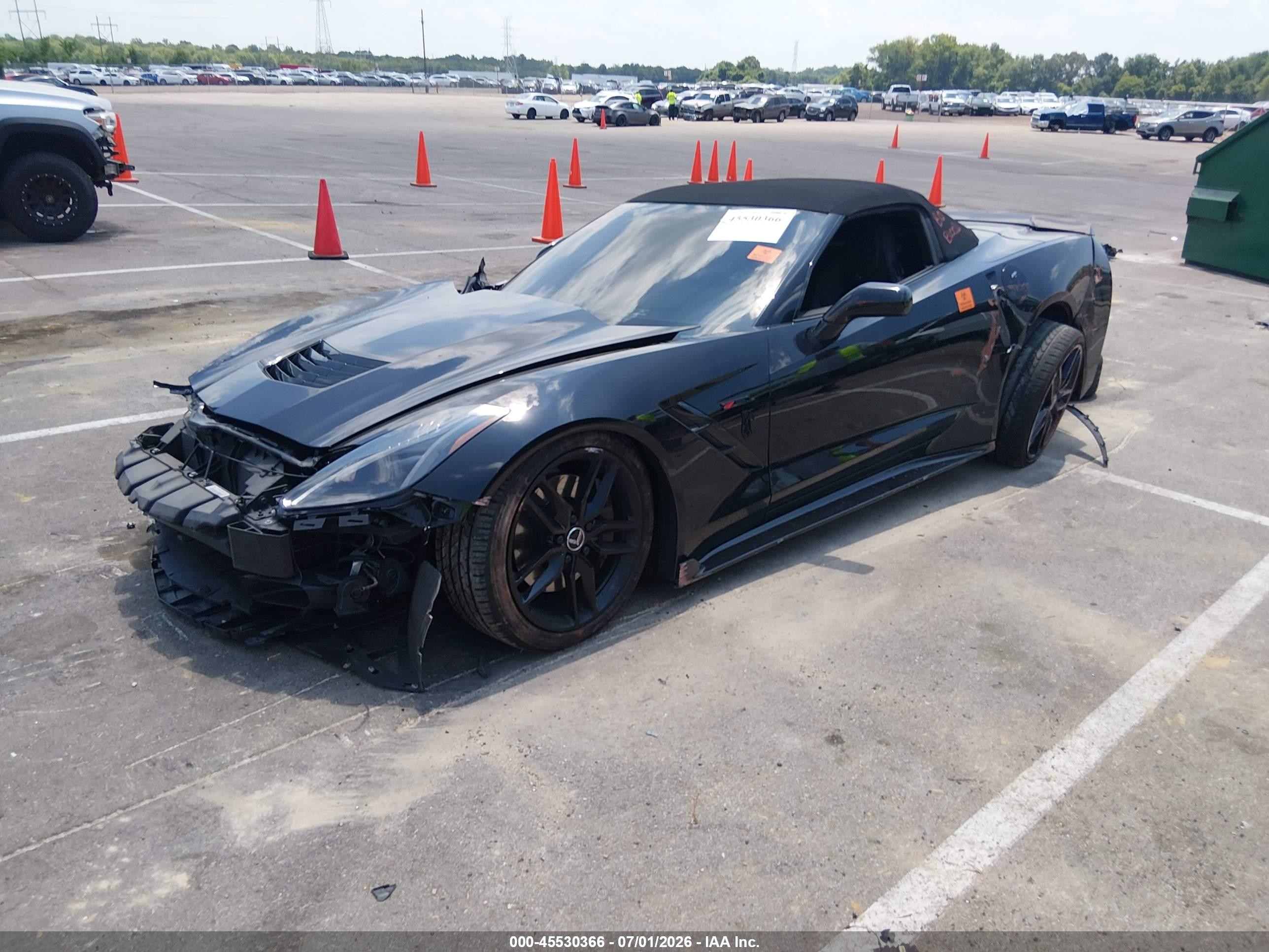 2015 Chevrolet Corvette Stingray Z51 Black vin: 1G1YK3D72F5101356