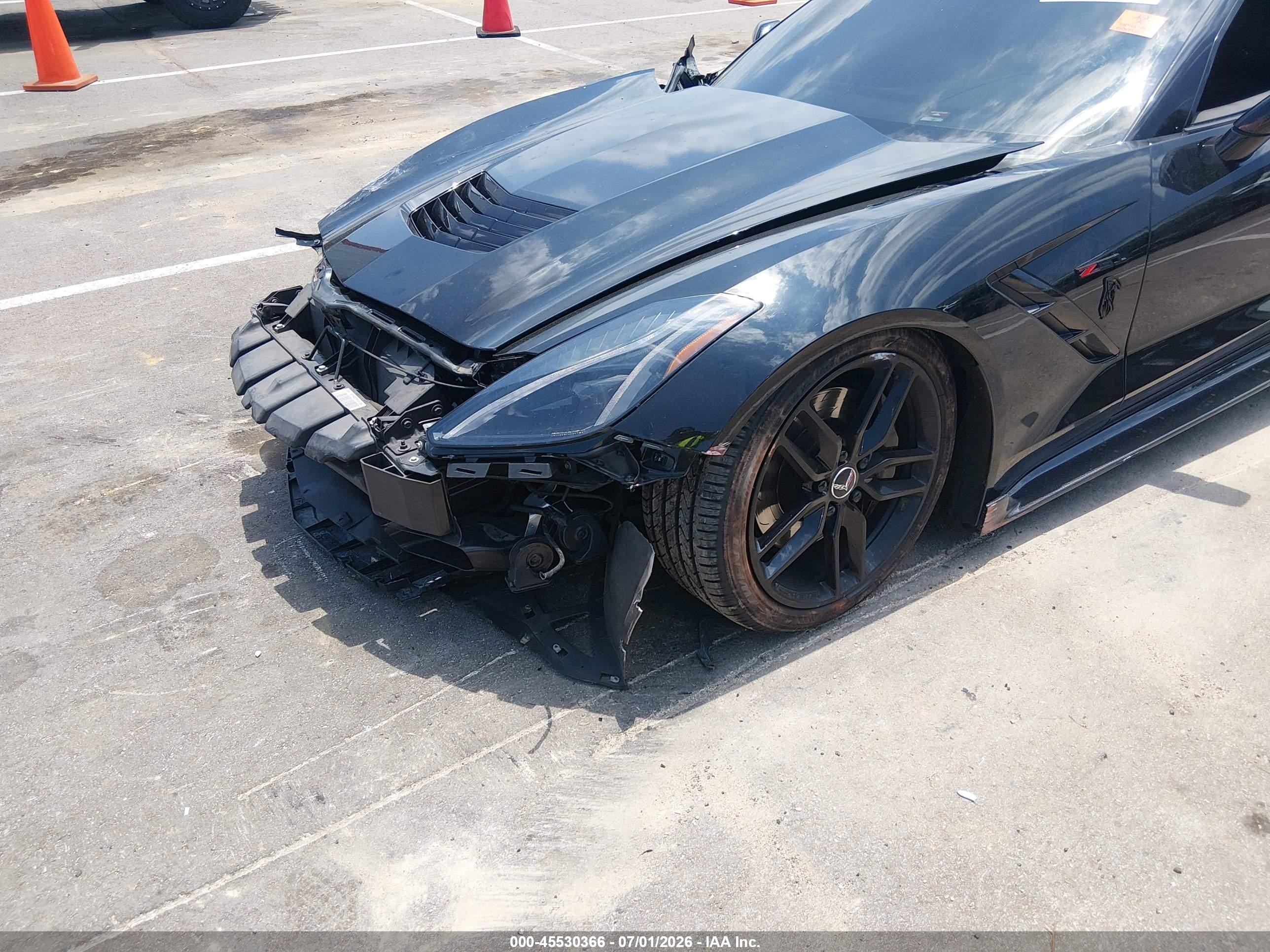 2015 Chevrolet Corvette Stingray Z51 Black vin: 1G1YK3D72F5101356