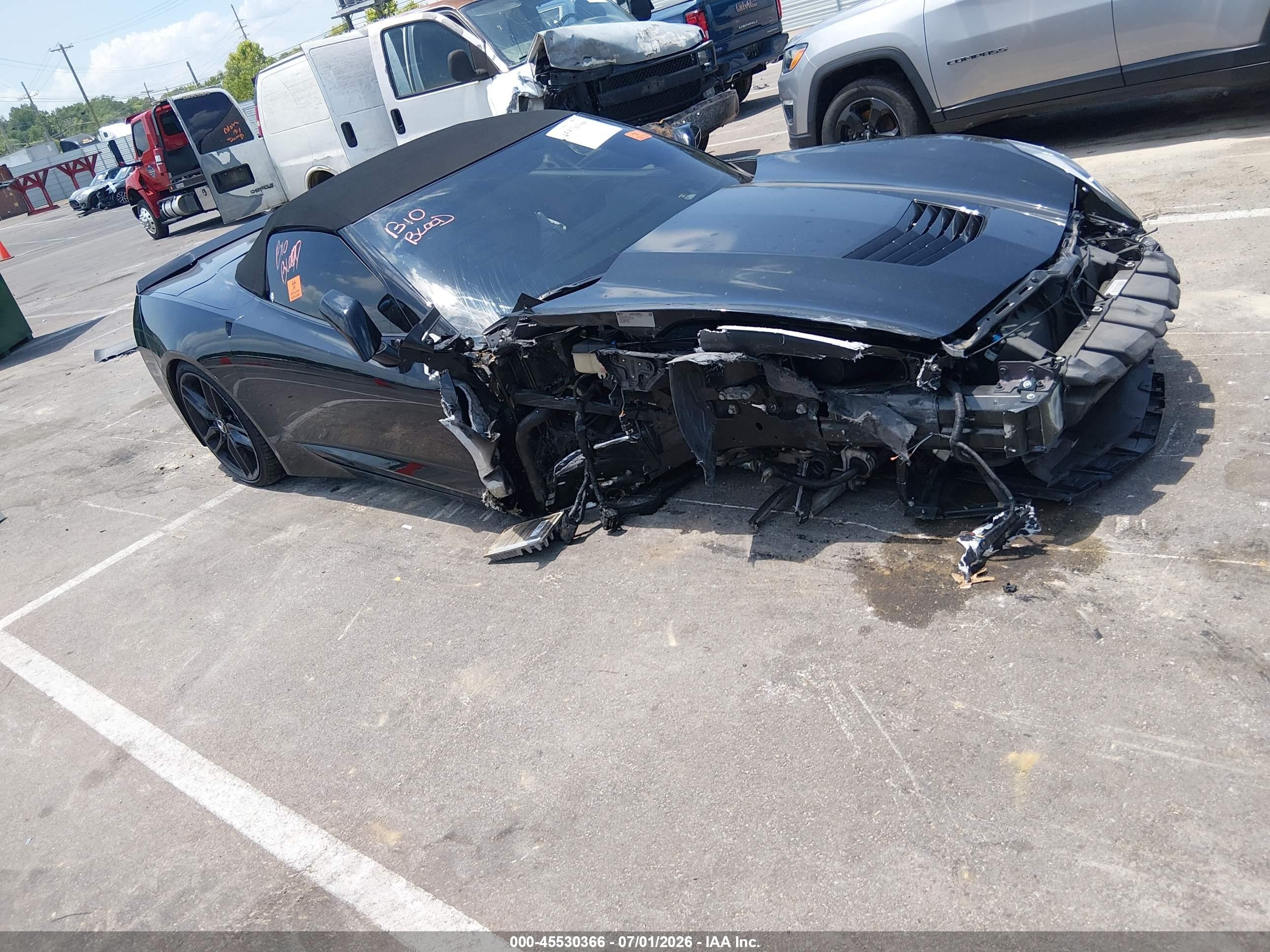 2015 Chevrolet Corvette Stingray Z51 Black vin: 1G1YK3D72F5101356