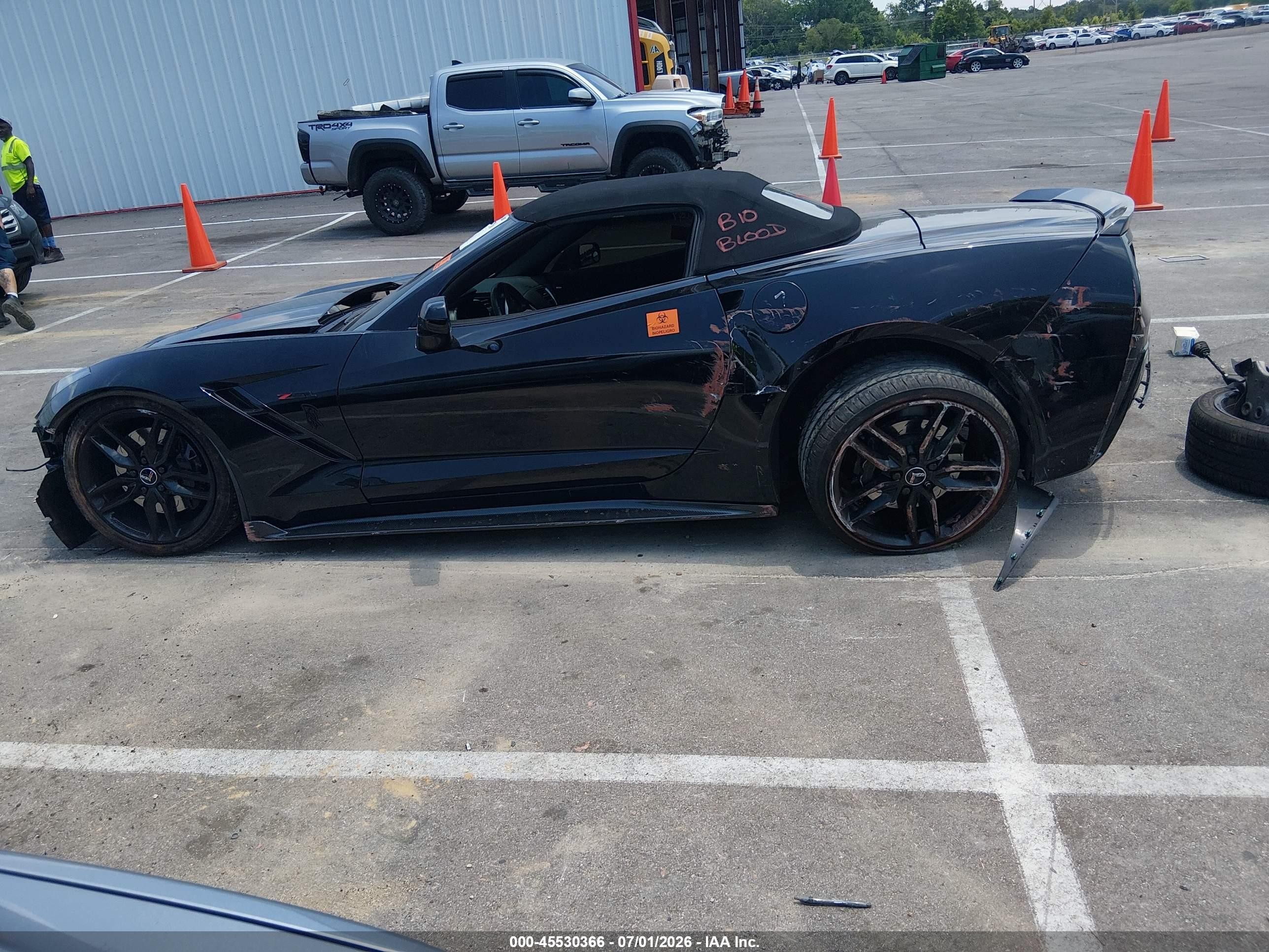 2015 Chevrolet Corvette Stingray Z51 Black vin: 1G1YK3D72F5101356