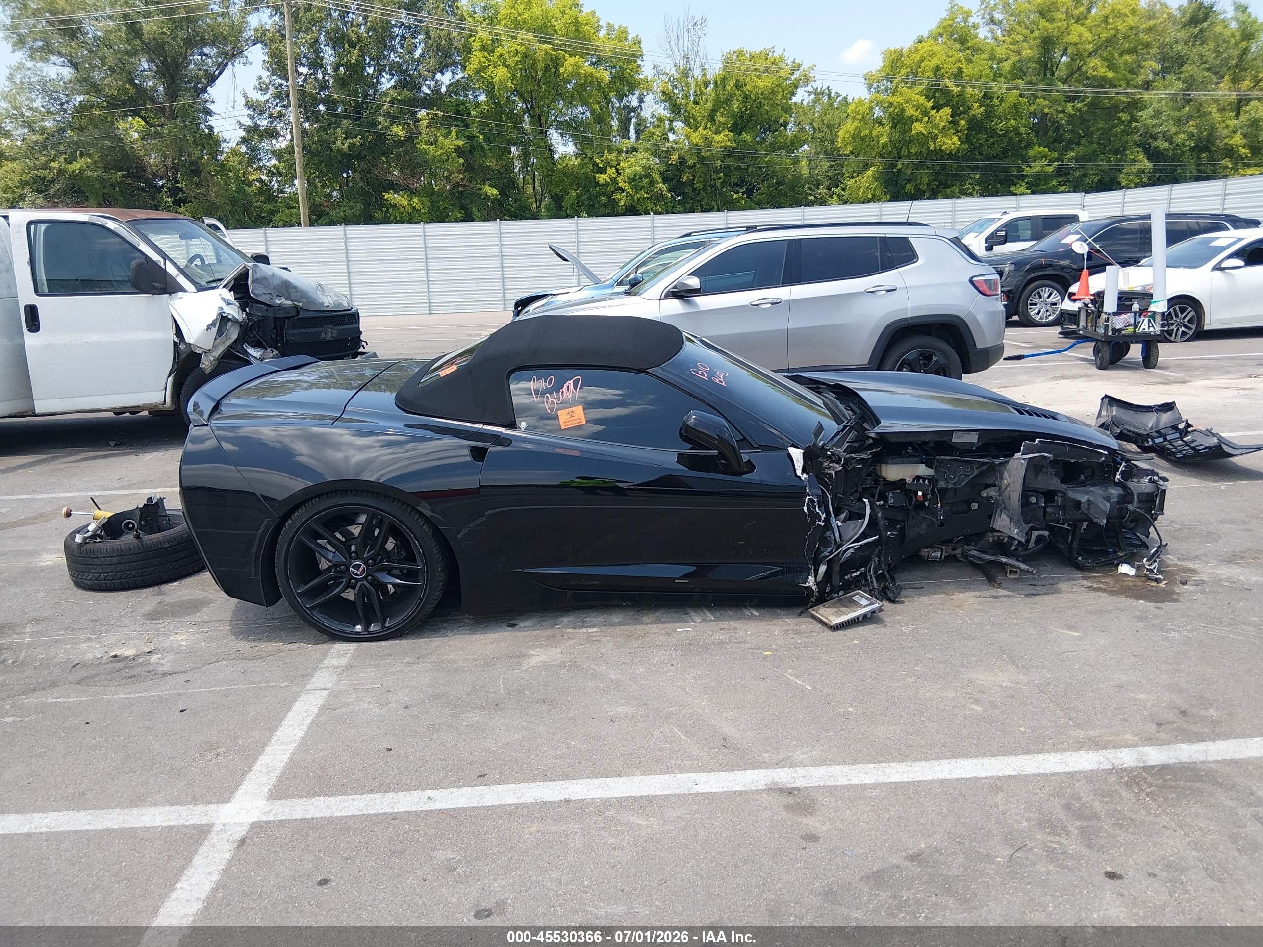 2015 Chevrolet Corvette Stingray Z51 Black vin: 1G1YK3D72F5101356