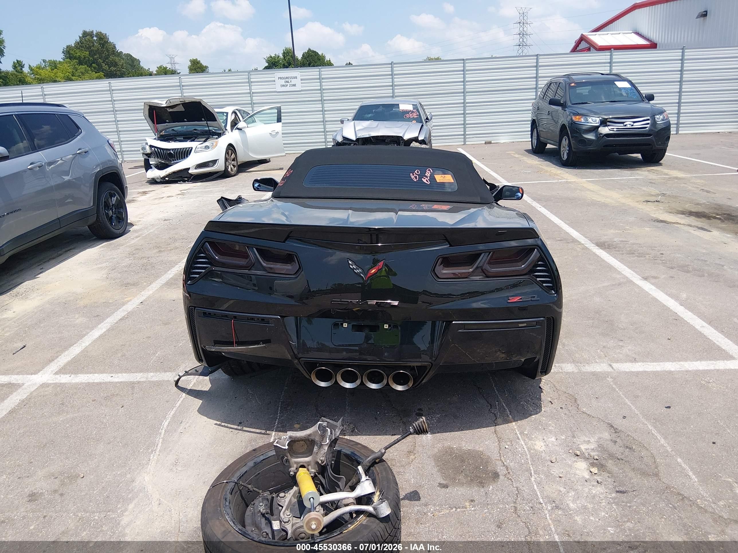 2015 Chevrolet Corvette Stingray Z51 Black vin: 1G1YK3D72F5101356