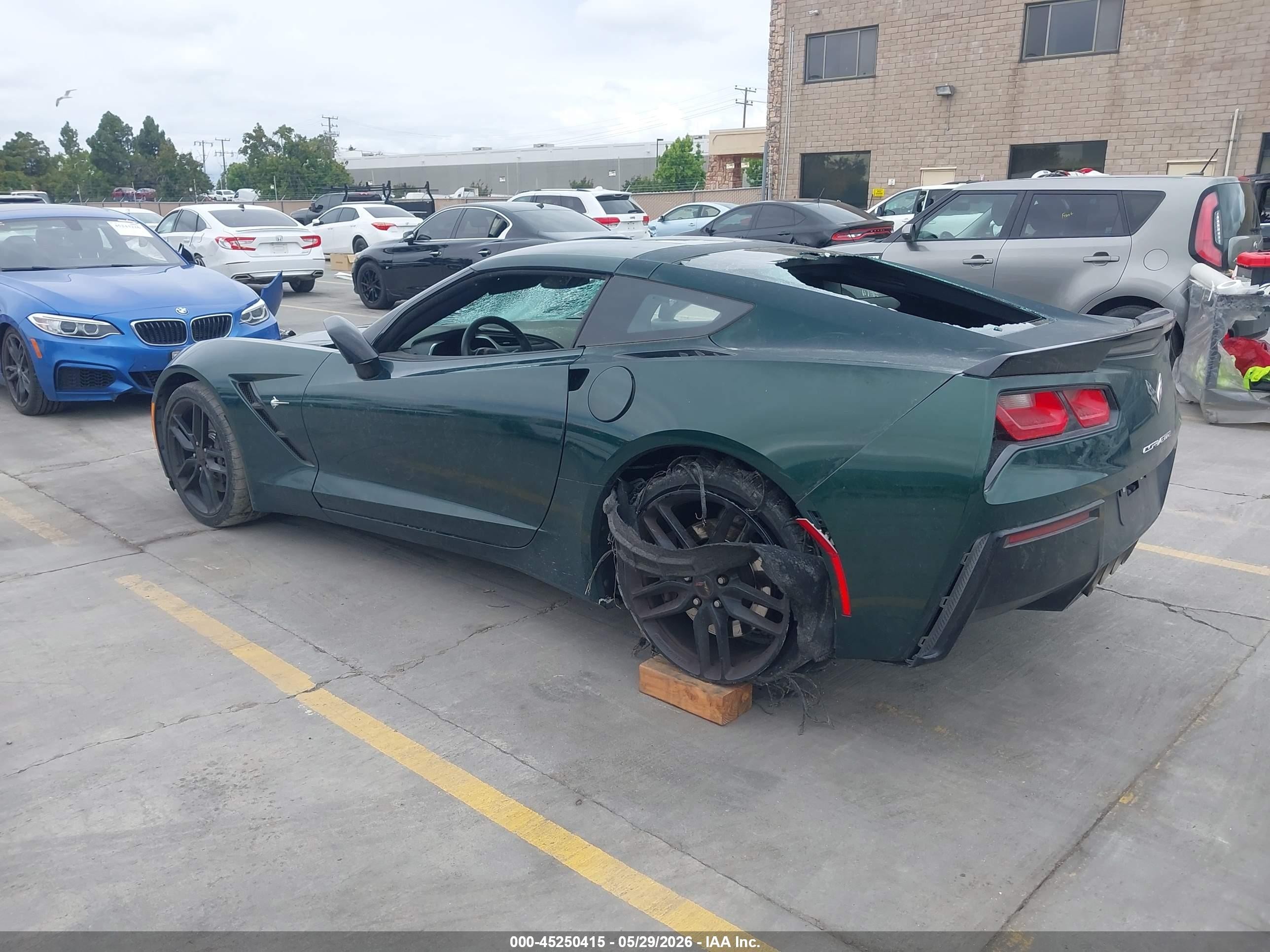 2014 Chevrolet Corvette Stingray Z51 Green vin: 1G1YL2D72E5129860