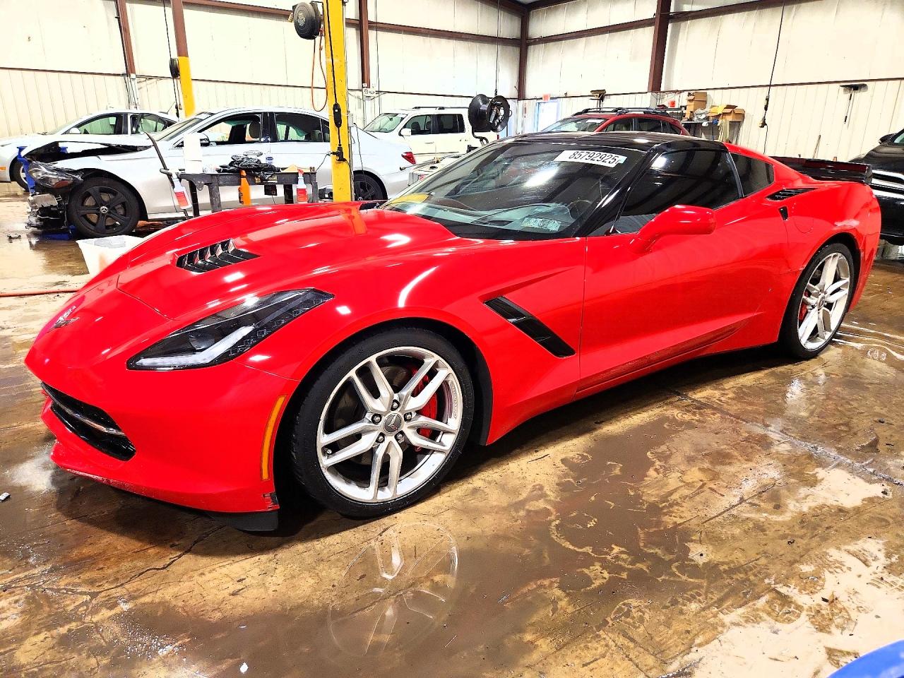 2014 Chevrolet Corvette Stingray Z51 3lt Красный vin: 1G1YL2D76E5108493