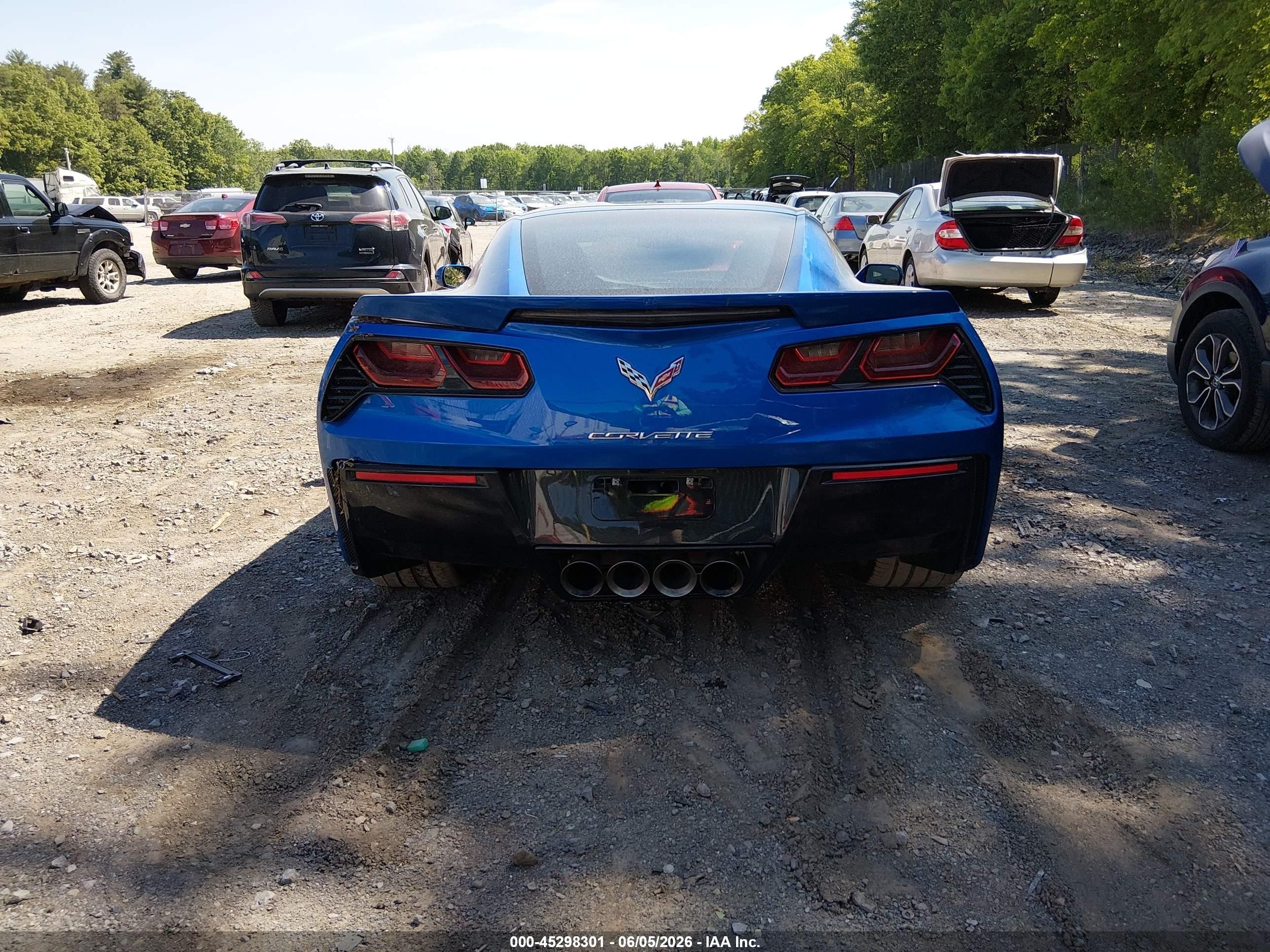 2014 Chevrolet Corvette Stingray Z51 Blue vin: 1G1YL2D77E5104033