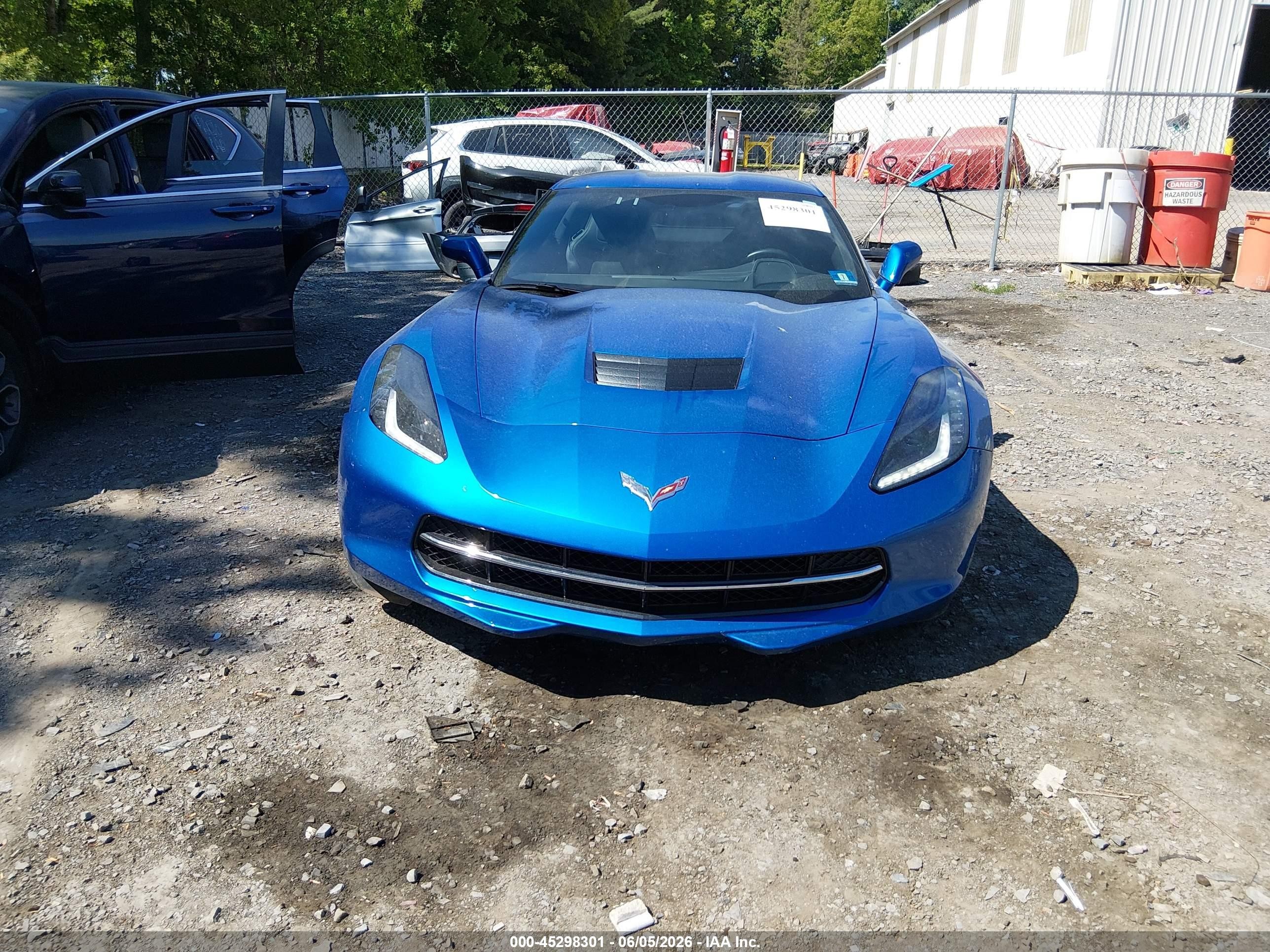 2014 Chevrolet Corvette Stingray Z51 Blue vin: 1G1YL2D77E5104033