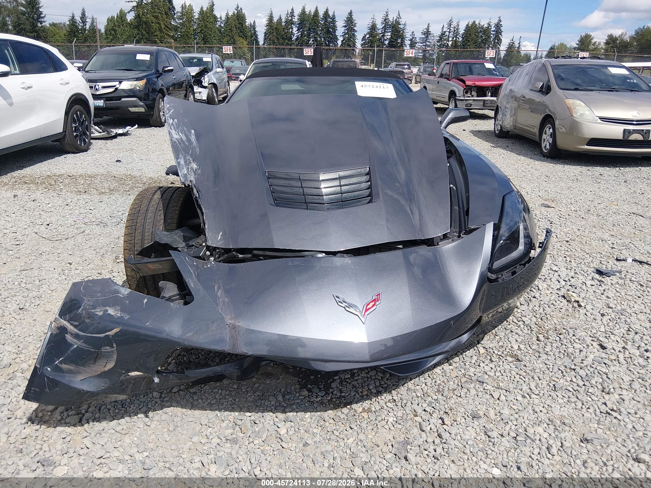 2014 Chevrolet Corvette Stingray Z51 Серый vin: 1G1YL3D71E5122291