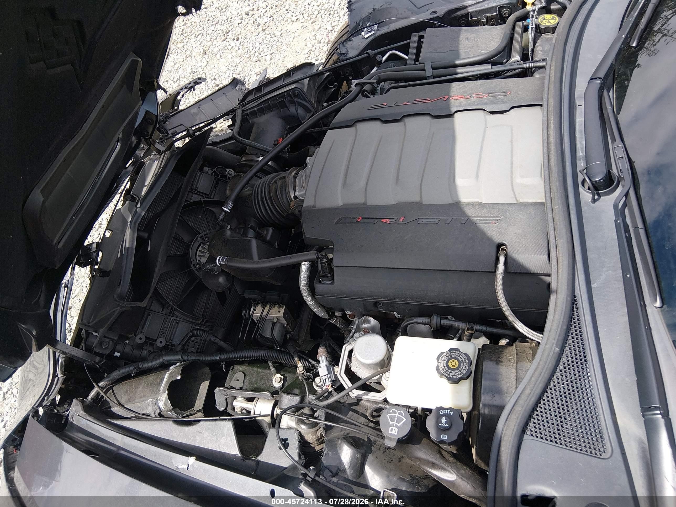 2014 Chevrolet Corvette Stingray Z51 Серый vin: 1G1YL3D71E5122291
