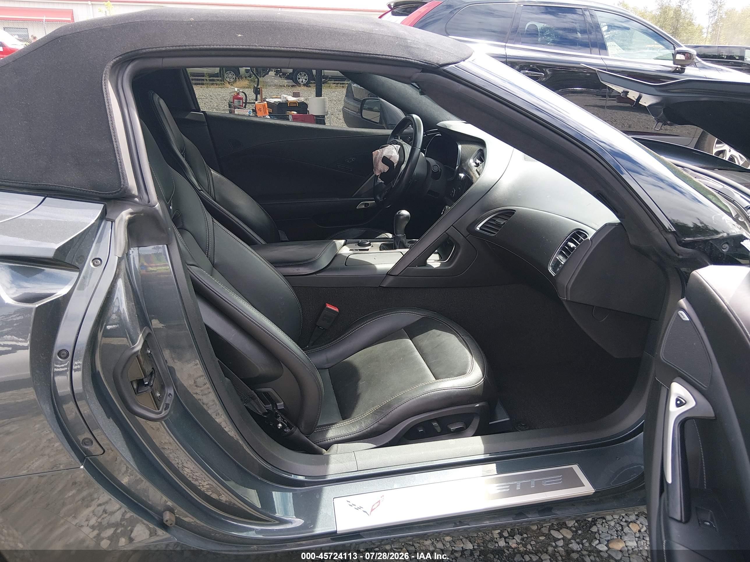 2014 Chevrolet Corvette Stingray Z51 Серый vin: 1G1YL3D71E5122291