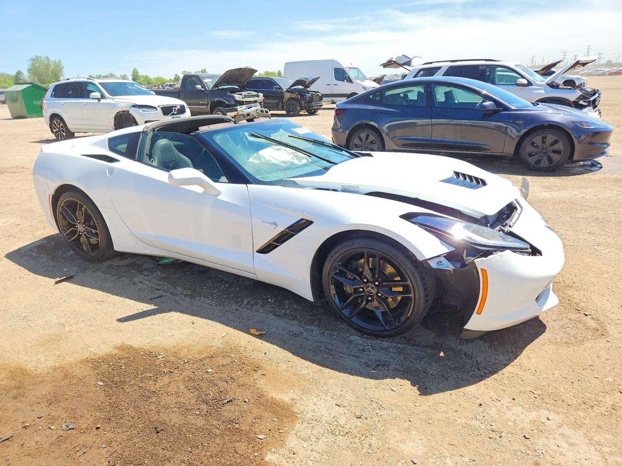 2015 Chevrolet Corvette Stingray Z51 3lt White vin: 1G1YM2D70F5119648