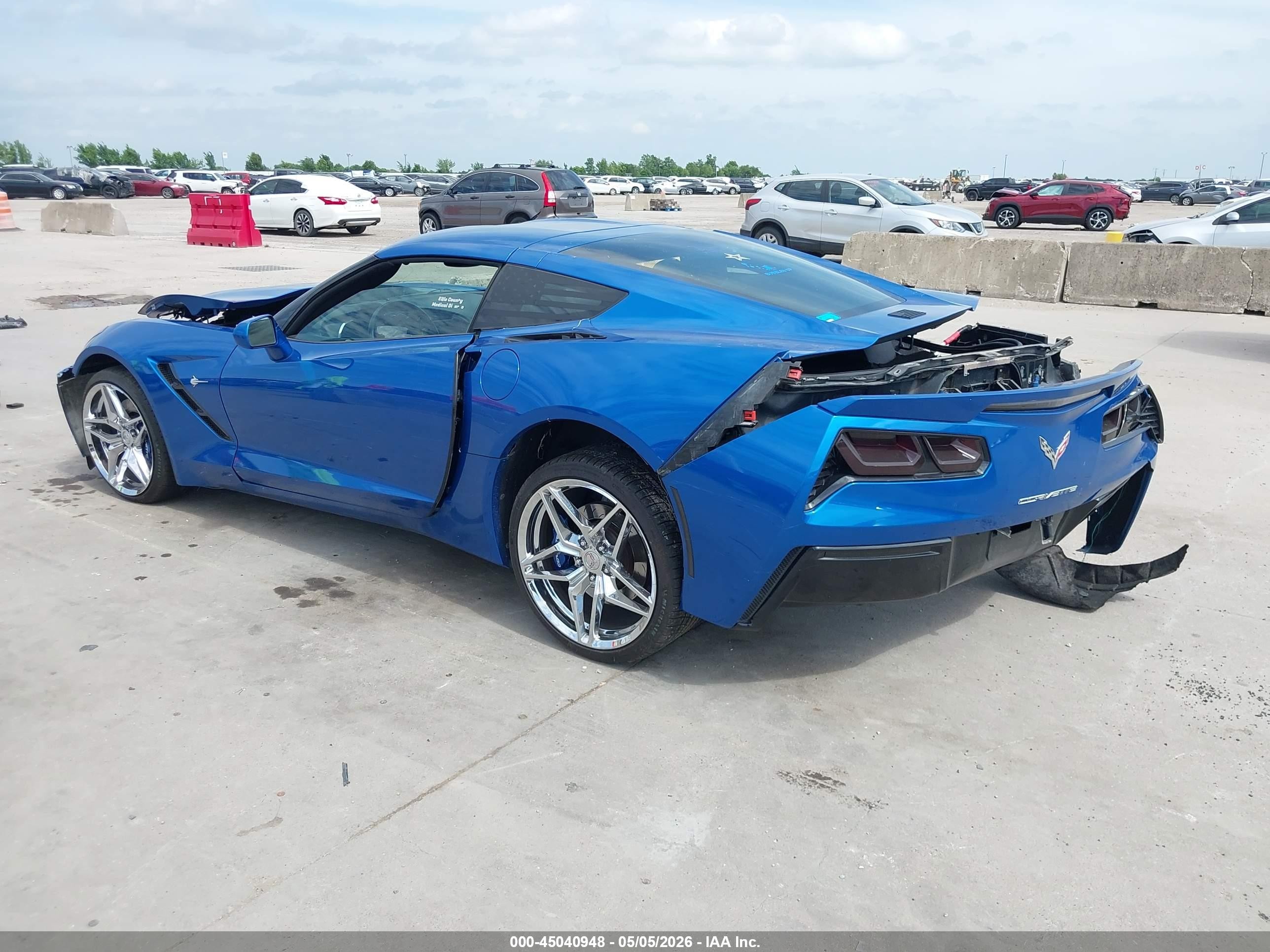 2014 Chevrolet Corvette Stingray Z51 Blue vin: 1G1YM2D71E5104915