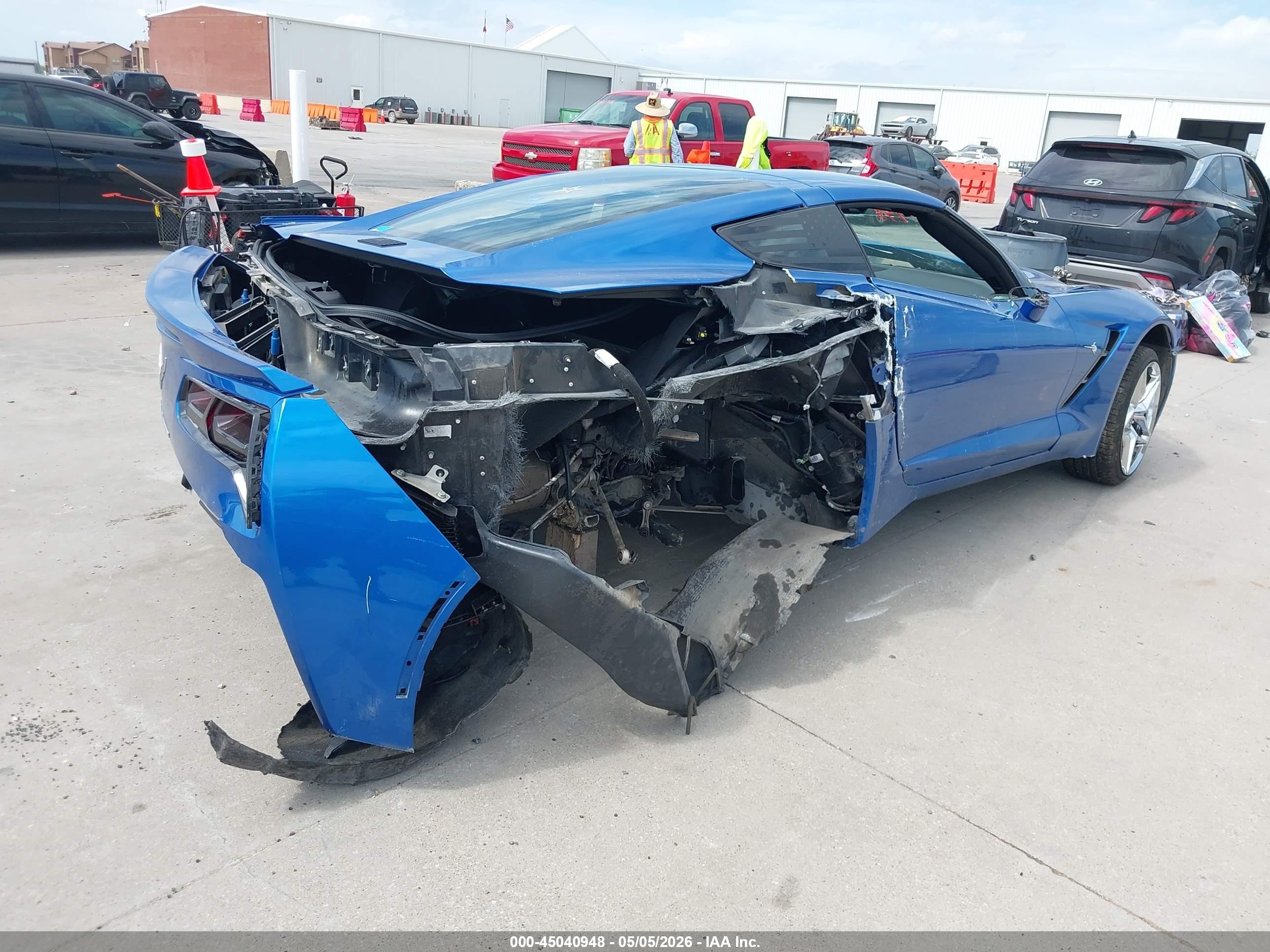 2014 Chevrolet Corvette Stingray Z51 Blue vin: 1G1YM2D71E5104915
