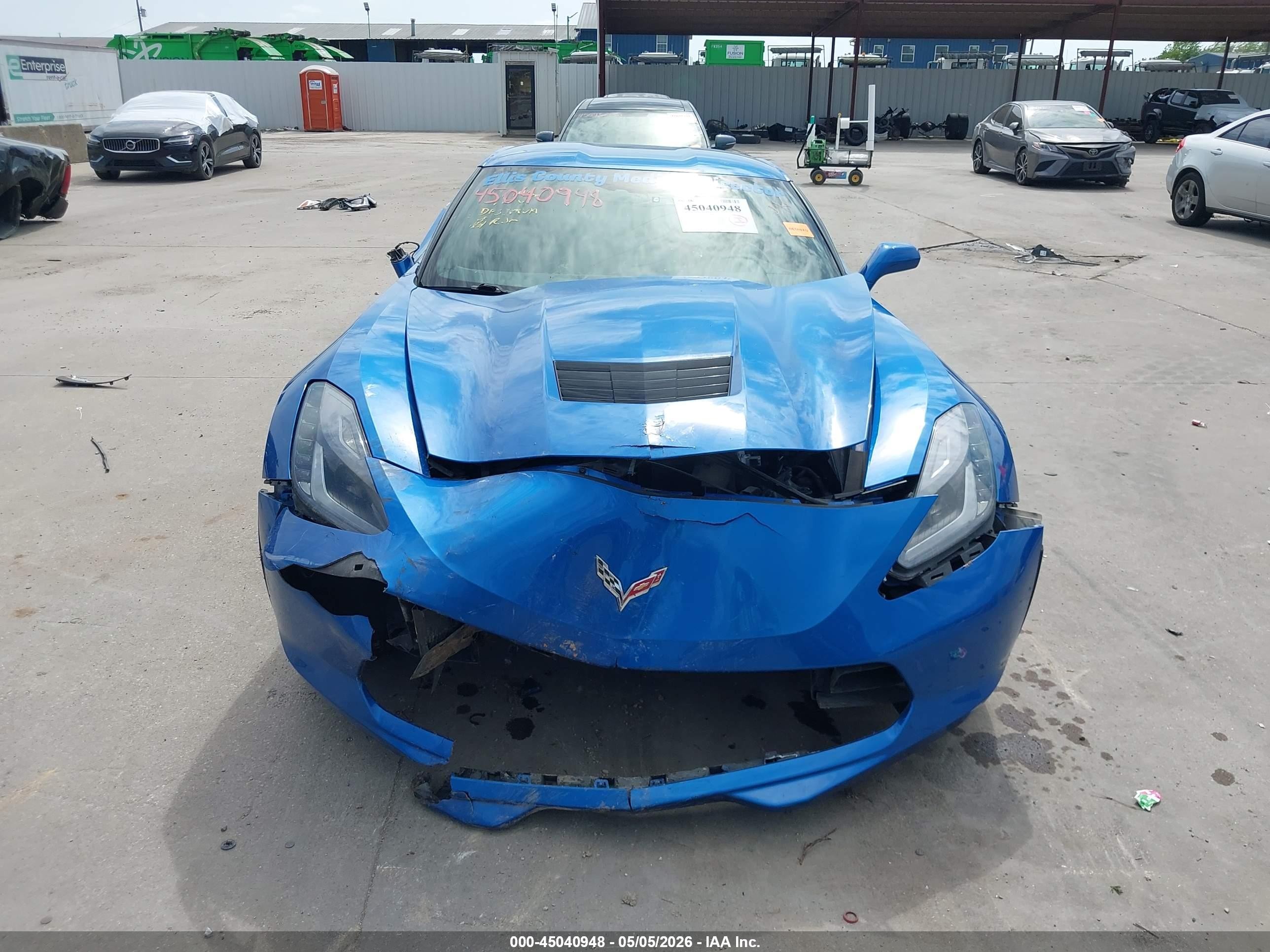 2014 Chevrolet Corvette Stingray Z51 Blue vin: 1G1YM2D71E5104915