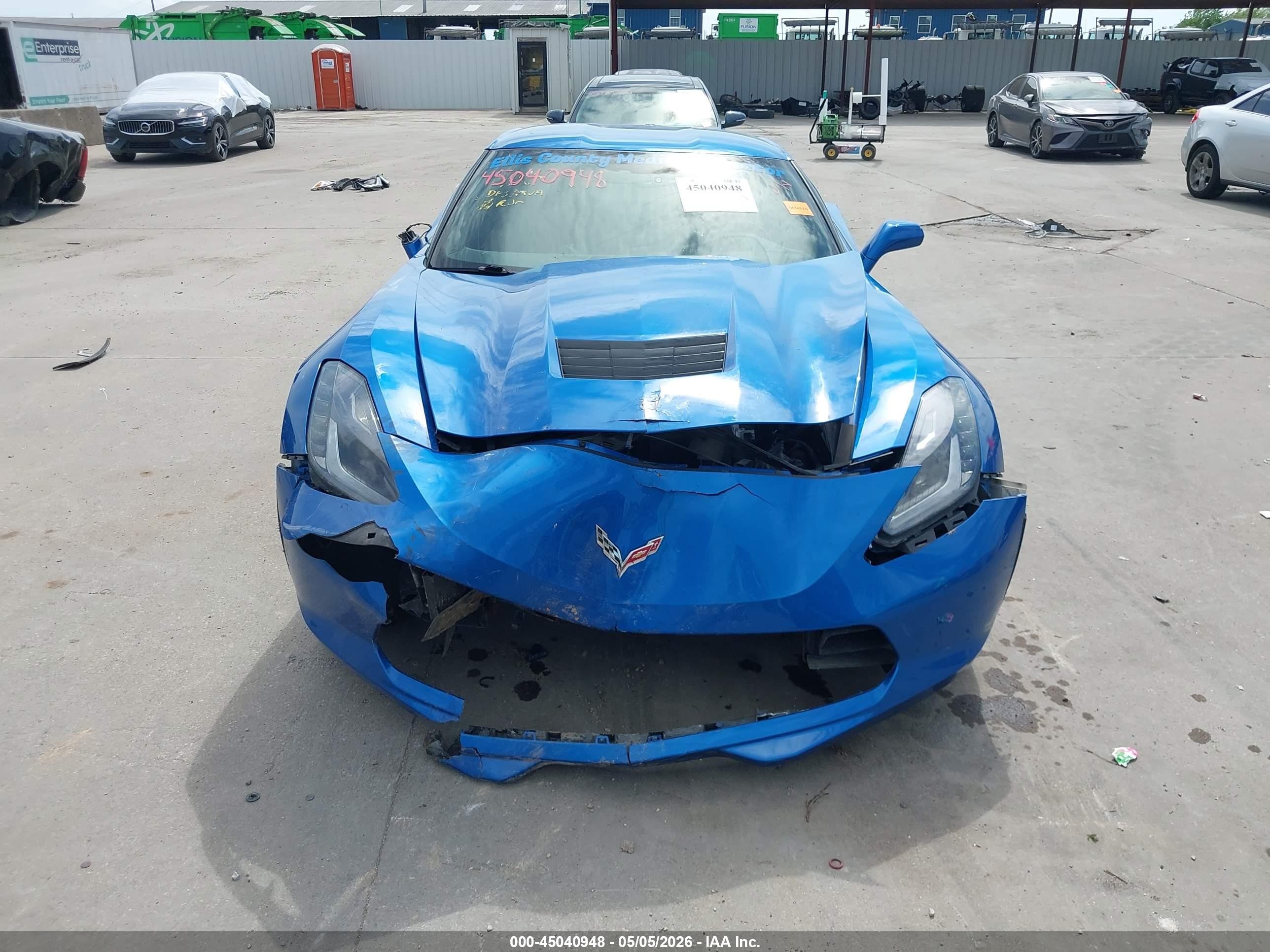 2014 Chevrolet Corvette Stingray Z51 Blue vin: 1G1YM2D71E5104915