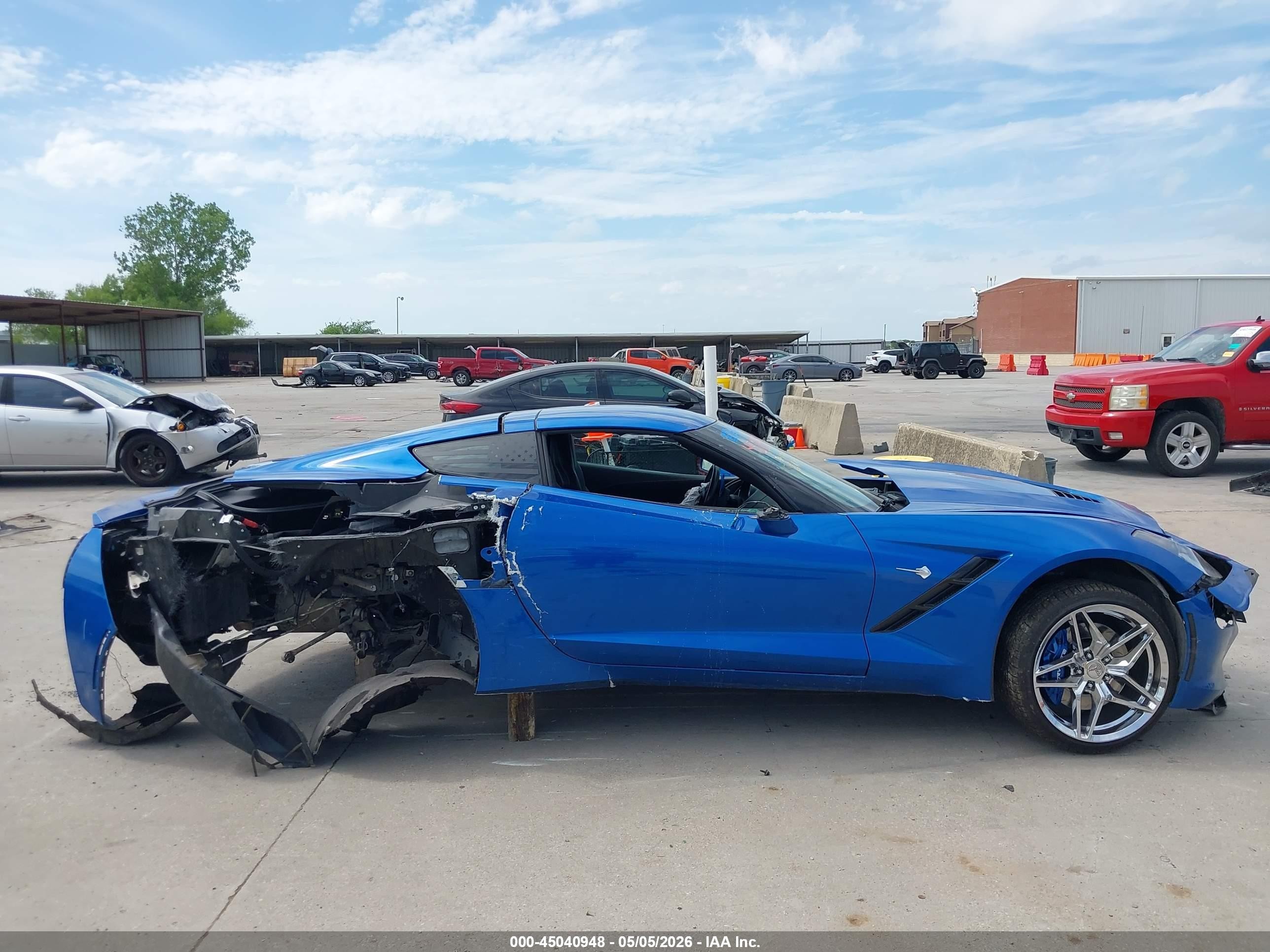 2014 Chevrolet Corvette Stingray Z51 Blue vin: 1G1YM2D71E5104915