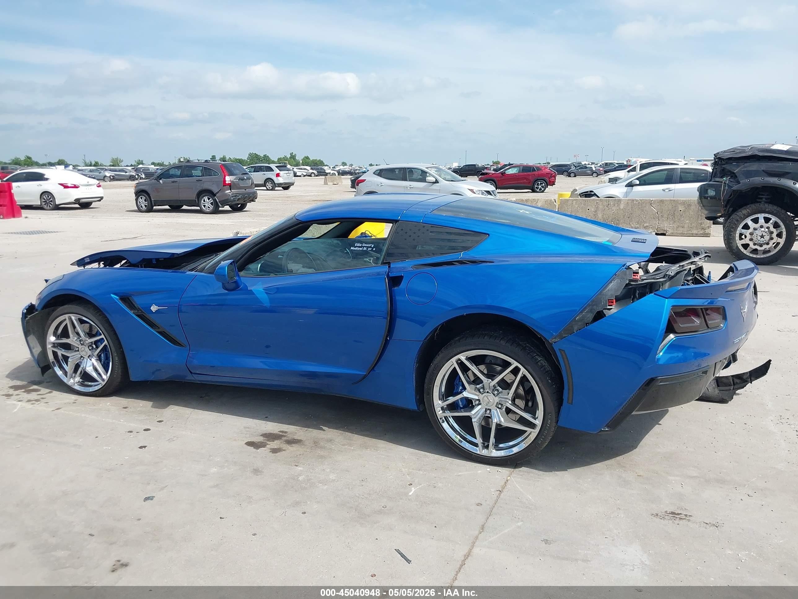 2014 Chevrolet Corvette Stingray Z51 Blue vin: 1G1YM2D71E5104915