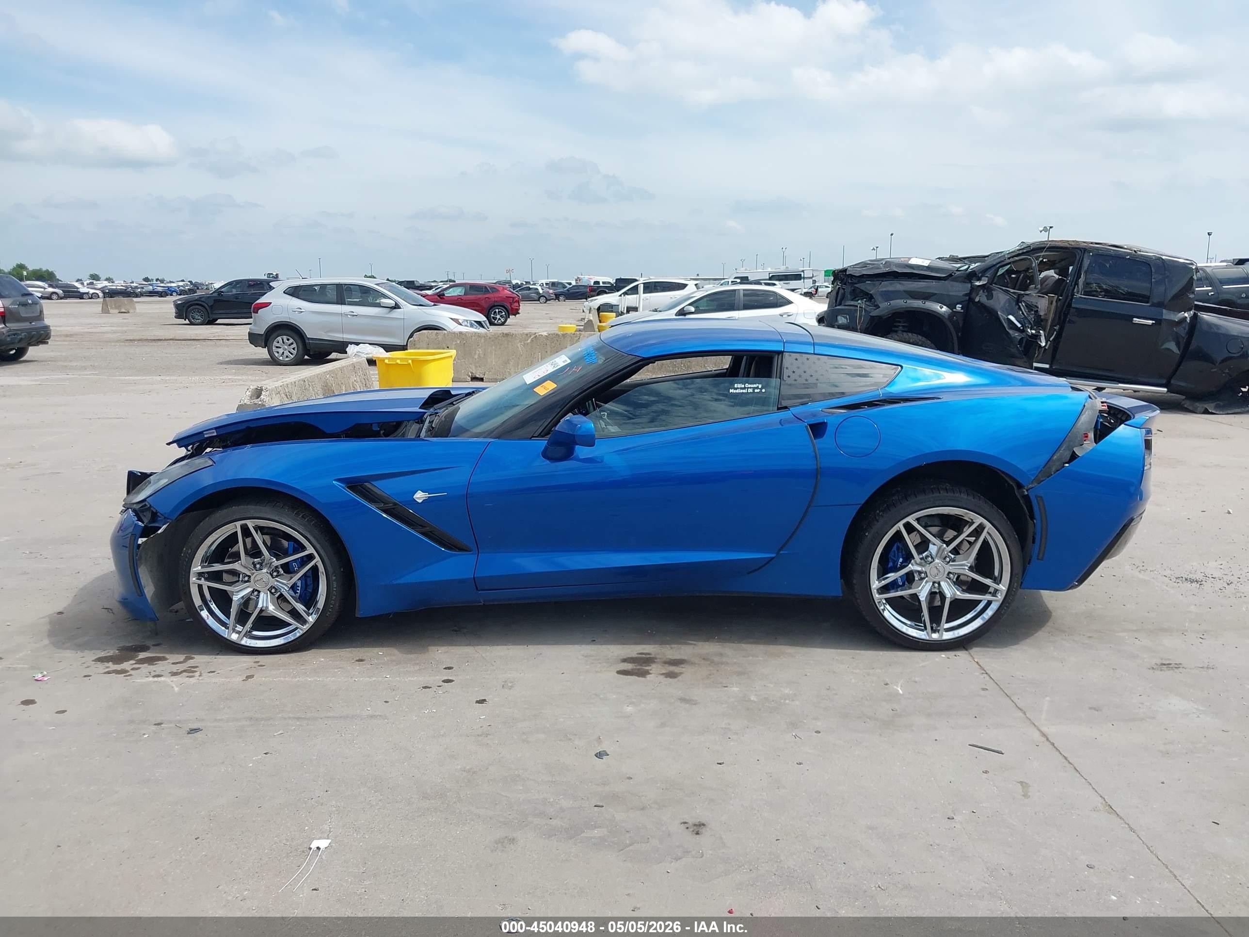 2014 Chevrolet Corvette Stingray Z51 Blue vin: 1G1YM2D71E5104915