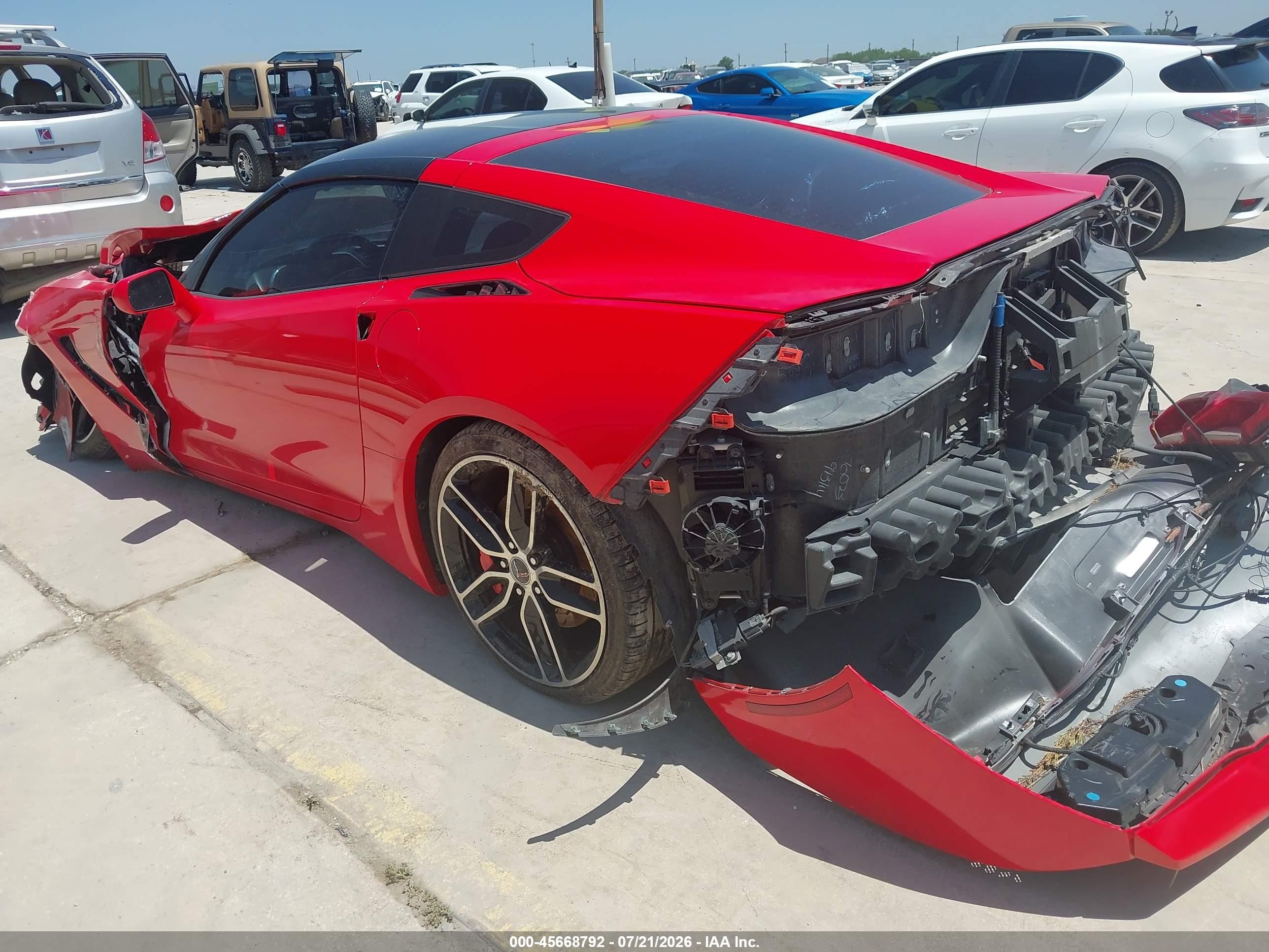 2015 Chevrolet Corvette Stingray Z51 Red vin: 1G1YM2D71F5103541