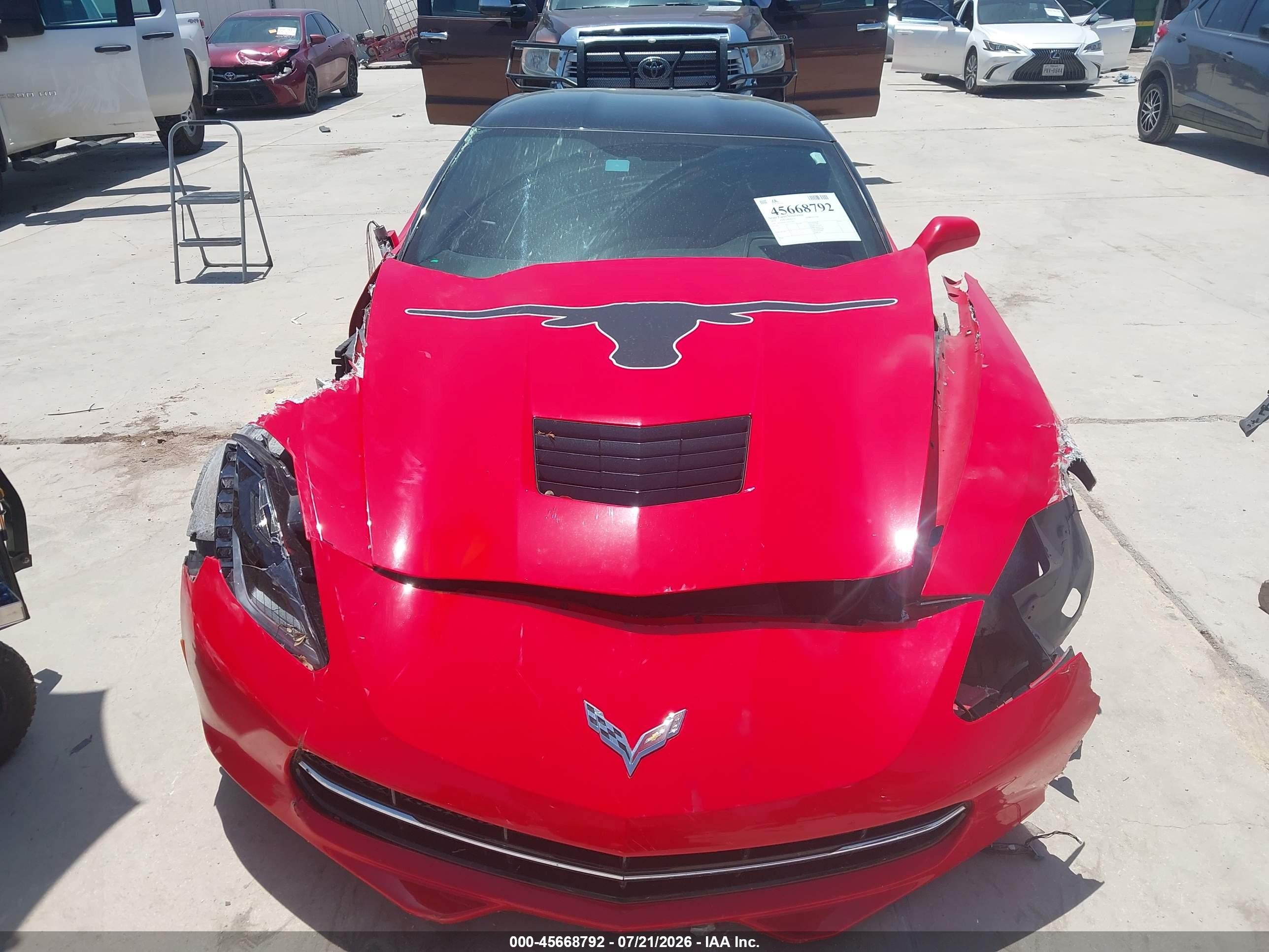 2015 Chevrolet Corvette Stingray Z51 Red vin: 1G1YM2D71F5103541