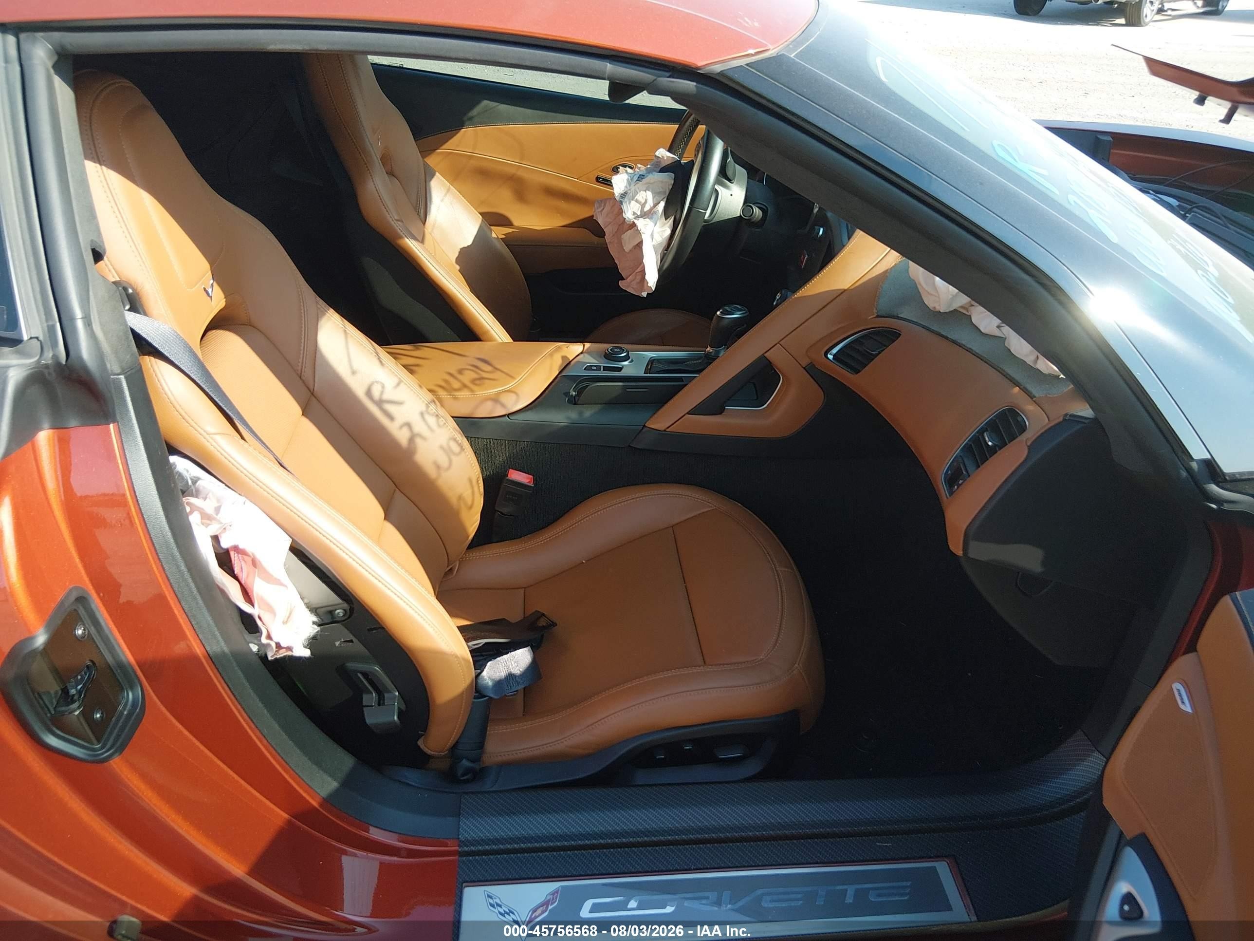 2015 Chevrolet Corvette Stingray Z51 Orange vin: 1G1YM2D71F5120694