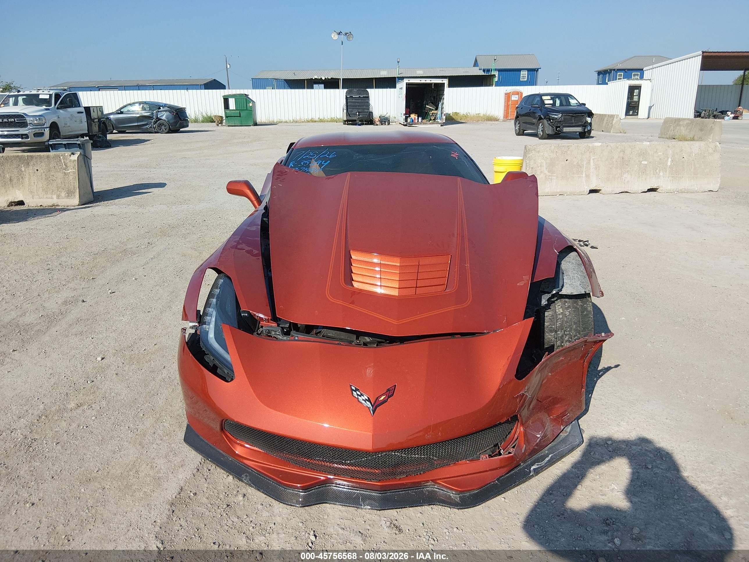 2015 Chevrolet Corvette Stingray Z51 Orange vin: 1G1YM2D71F5120694