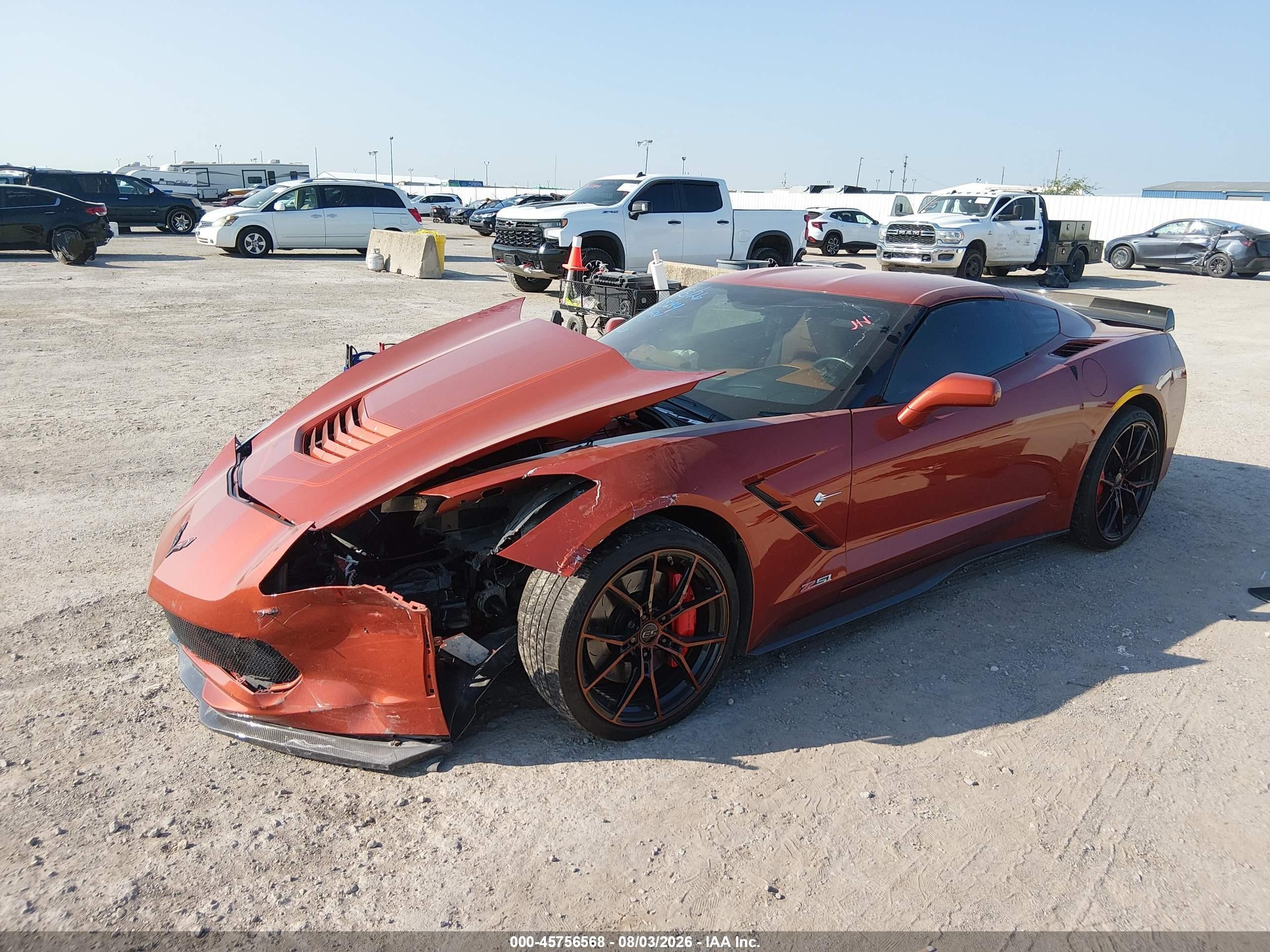 2015 Chevrolet Corvette Stingray Z51 Orange vin: 1G1YM2D71F5120694