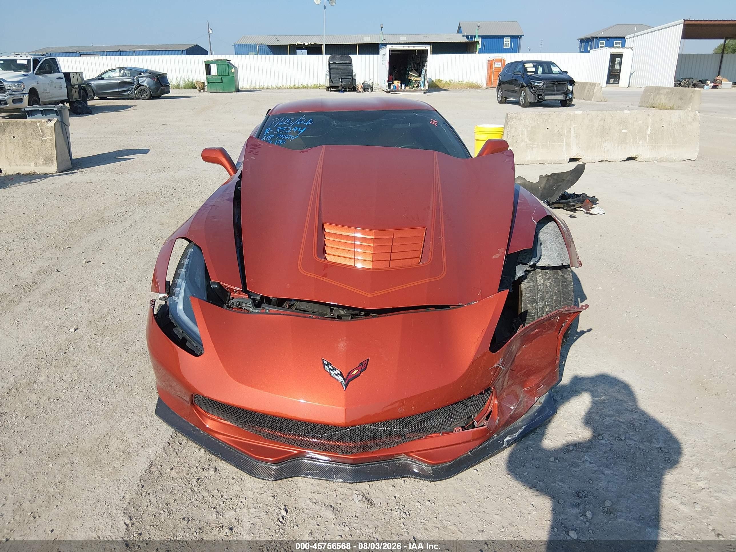2015 Chevrolet Corvette Stingray Z51 Orange vin: 1G1YM2D71F5120694