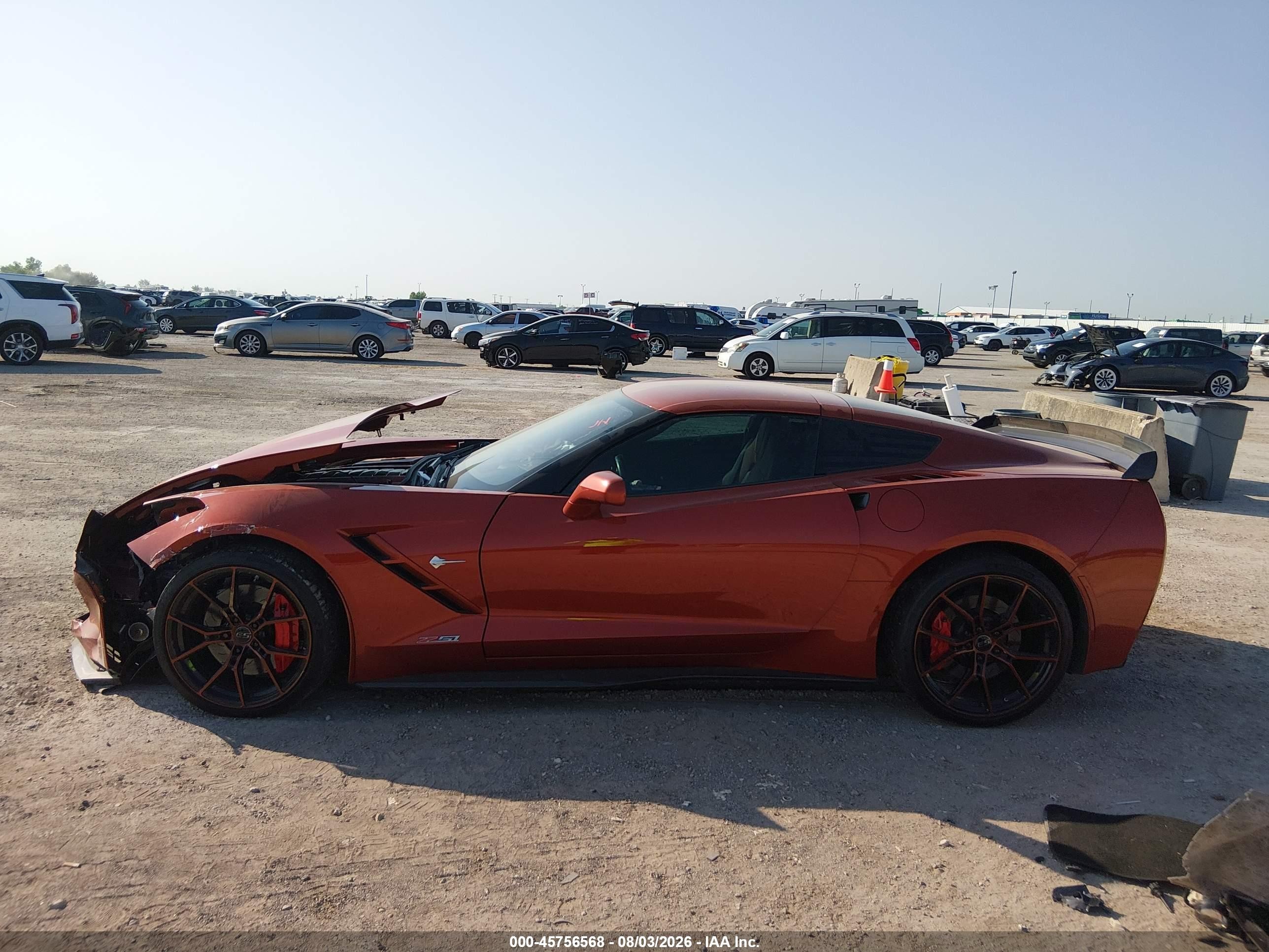 2015 Chevrolet Corvette Stingray Z51 Orange vin: 1G1YM2D71F5120694