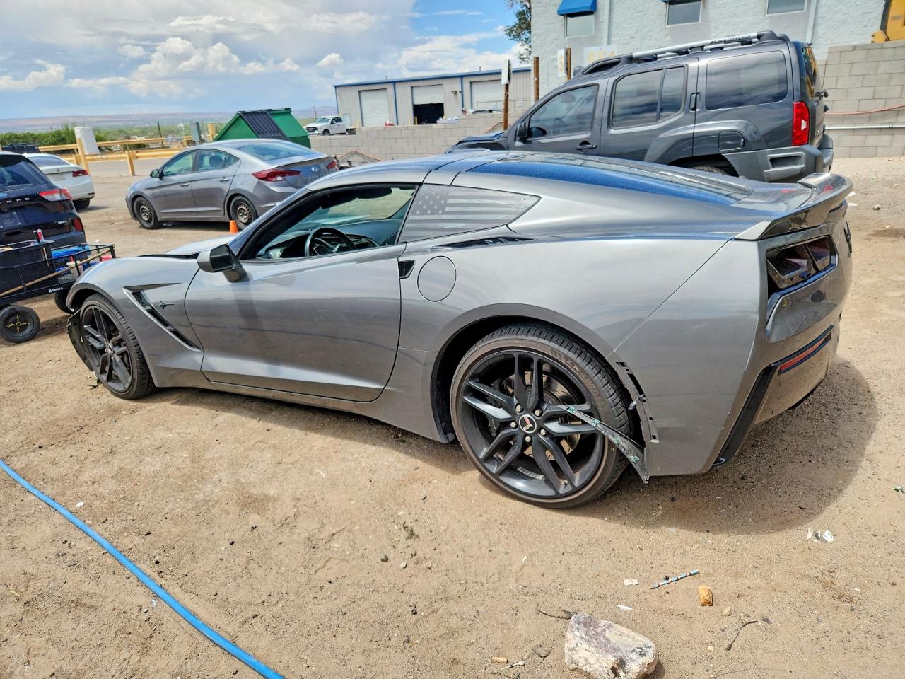 2015 Chevrolet Corvette Stingray Z51 3lt Gray vin: 1G1YM2D72F5112961