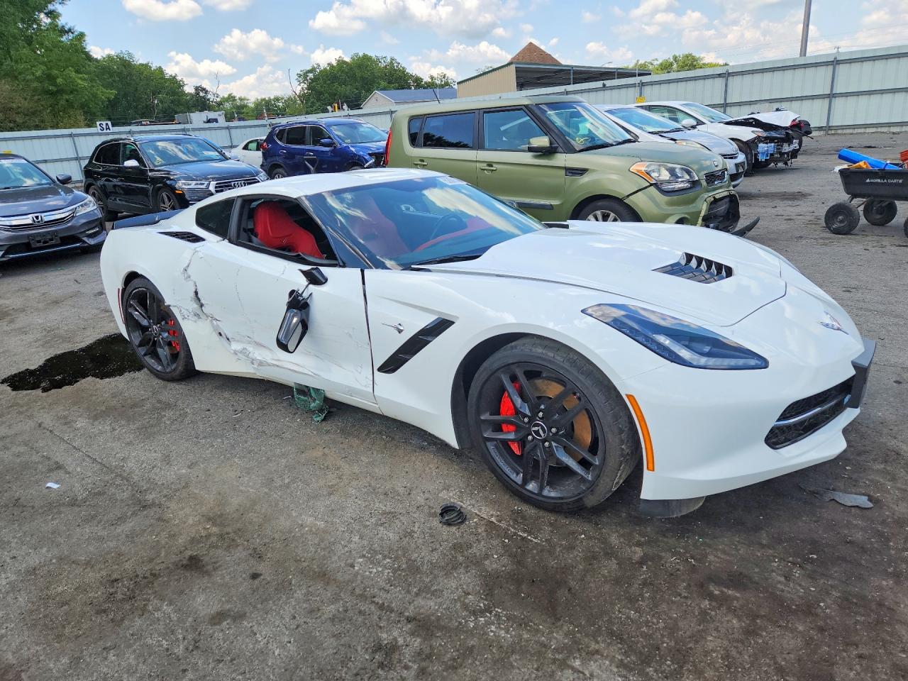 2014 Chevrolet Corvette Stingray Z51 3lt White vin: 1G1YM2D73E5101918