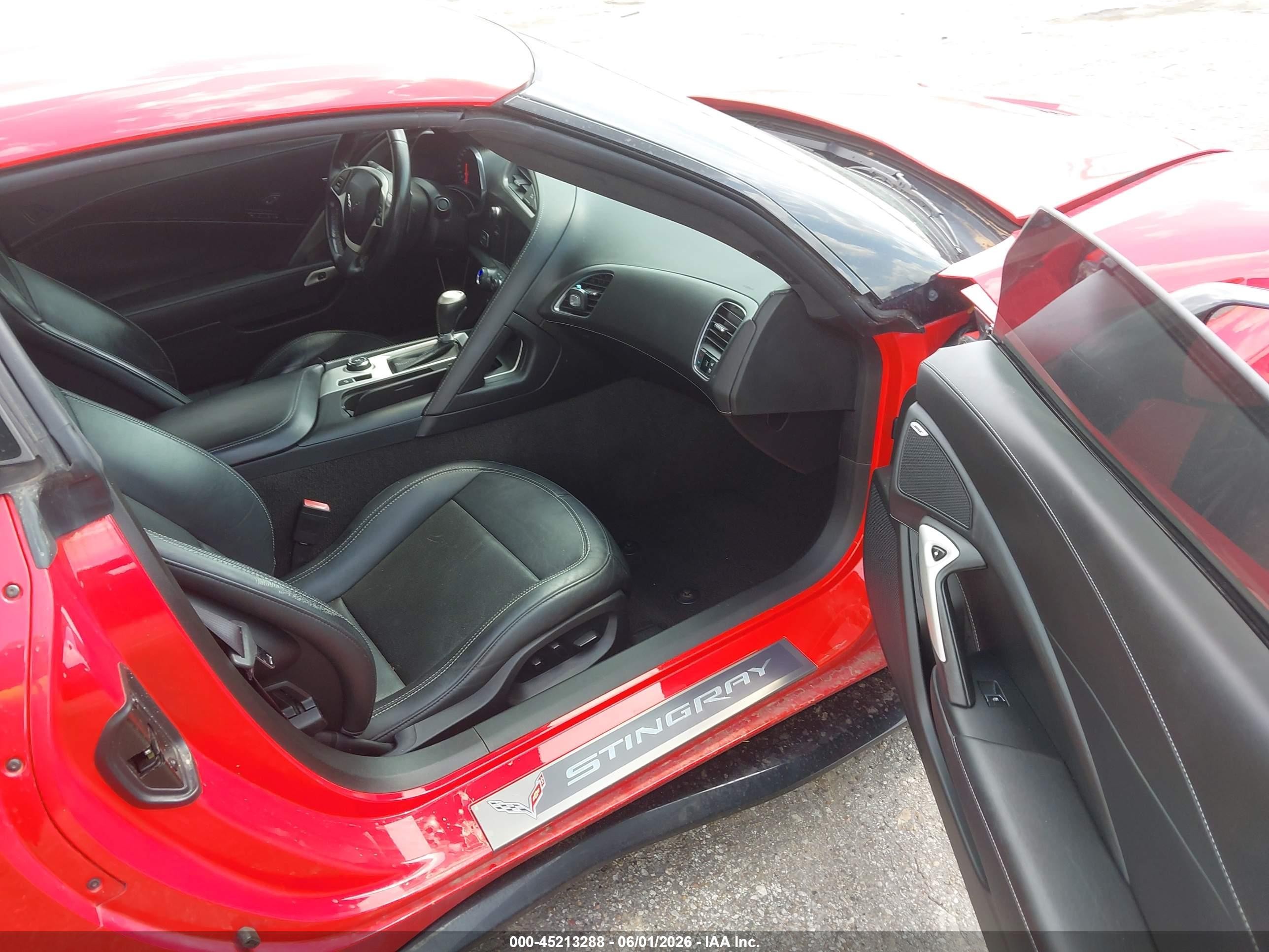 2014 Chevrolet Corvette Stingray Z51 Red vin: 1G1YM2D73E5114734