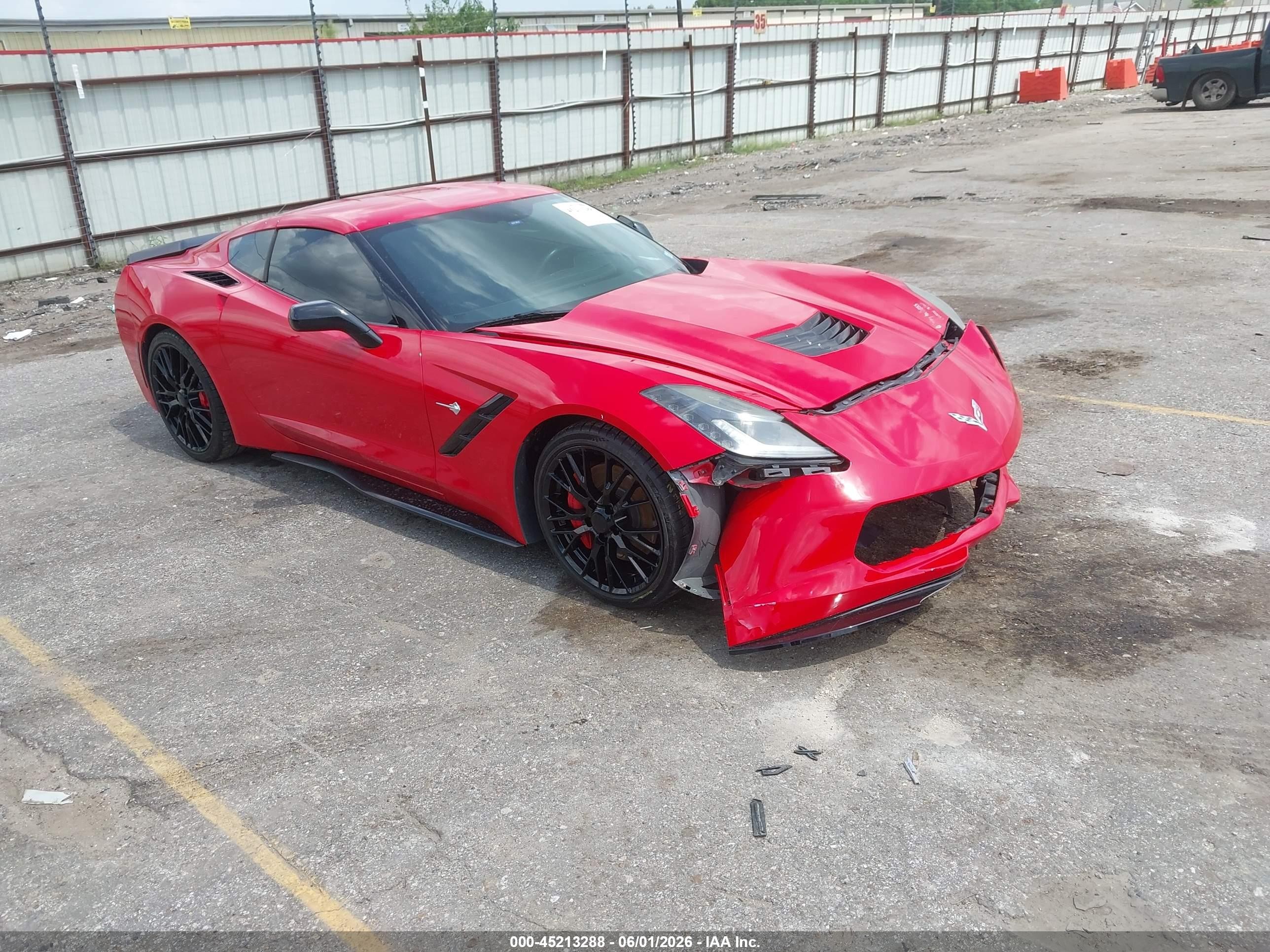2014 Chevrolet Corvette Stingray Z51 Red vin: 1G1YM2D73E5114734
