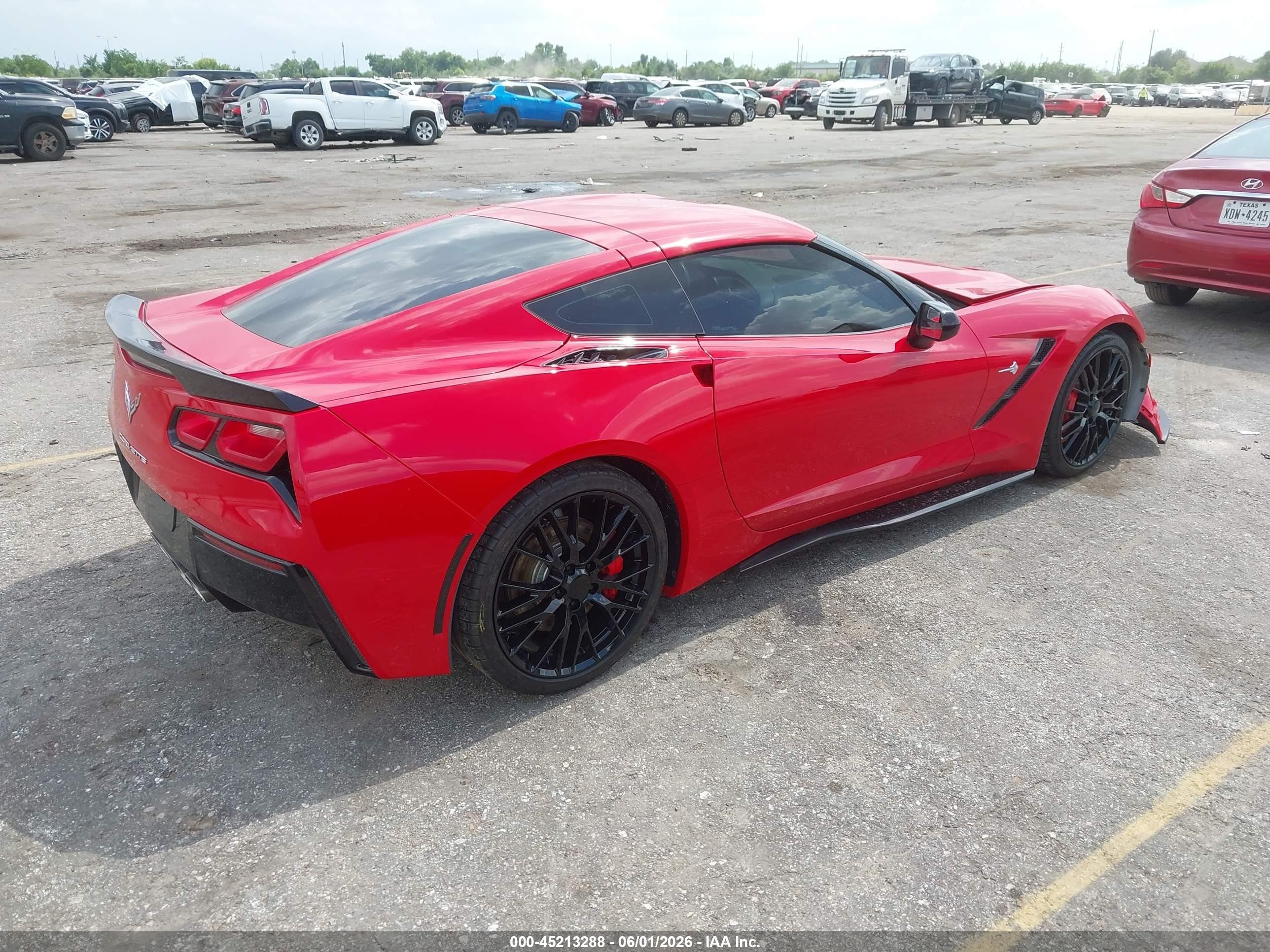 2014 Chevrolet Corvette Stingray Z51 Red vin: 1G1YM2D73E5114734