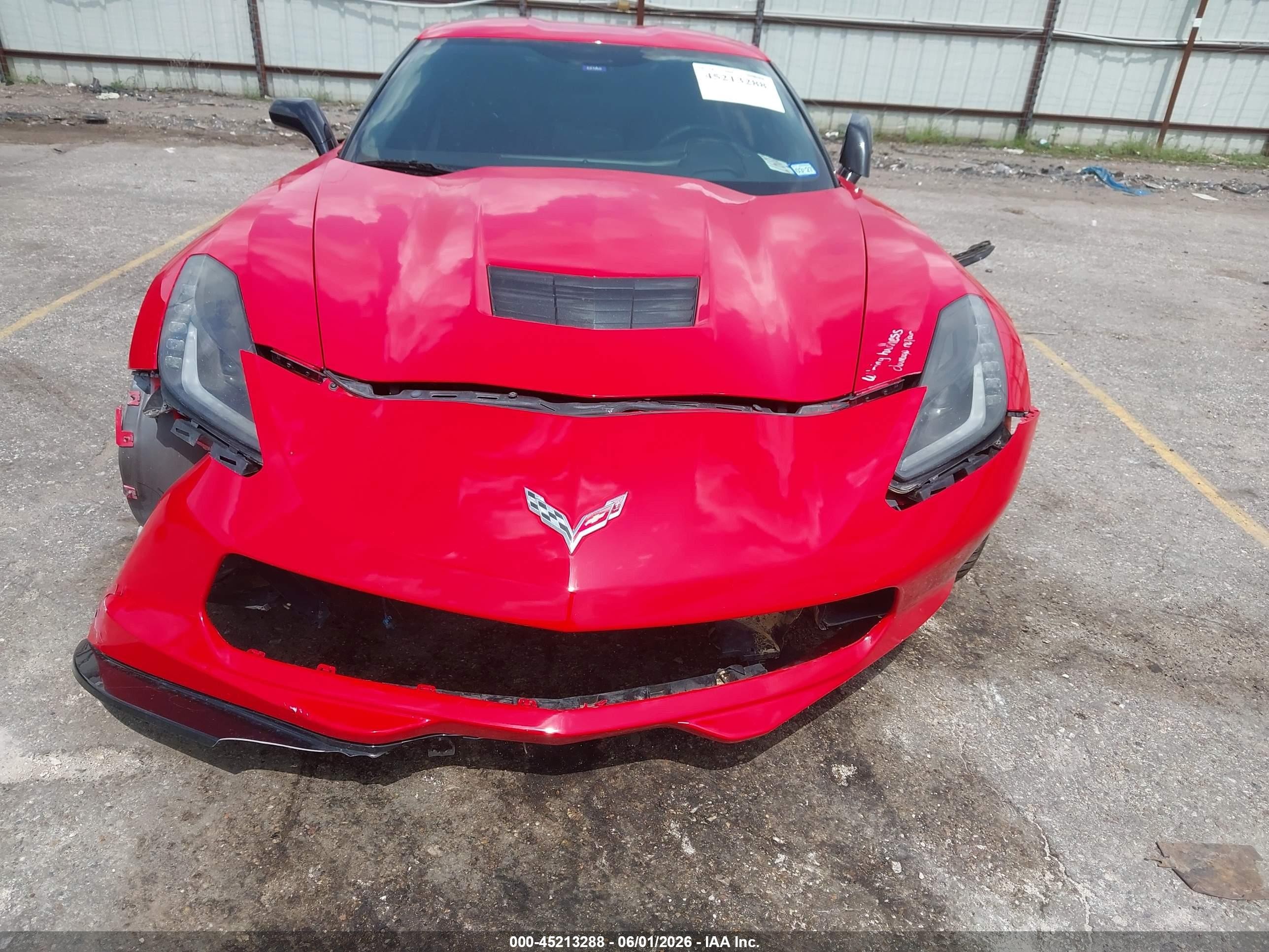 2014 Chevrolet Corvette Stingray Z51 Red vin: 1G1YM2D73E5114734