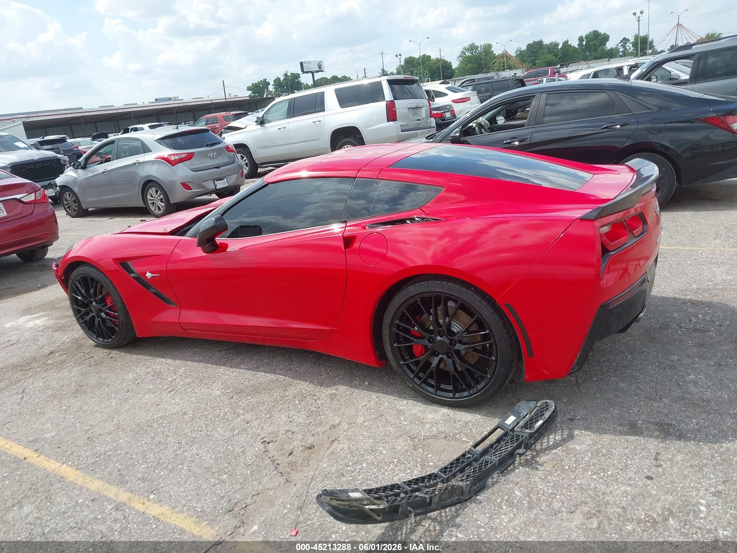 2014 Chevrolet Corvette Stingray Z51 Red vin: 1G1YM2D73E5114734
