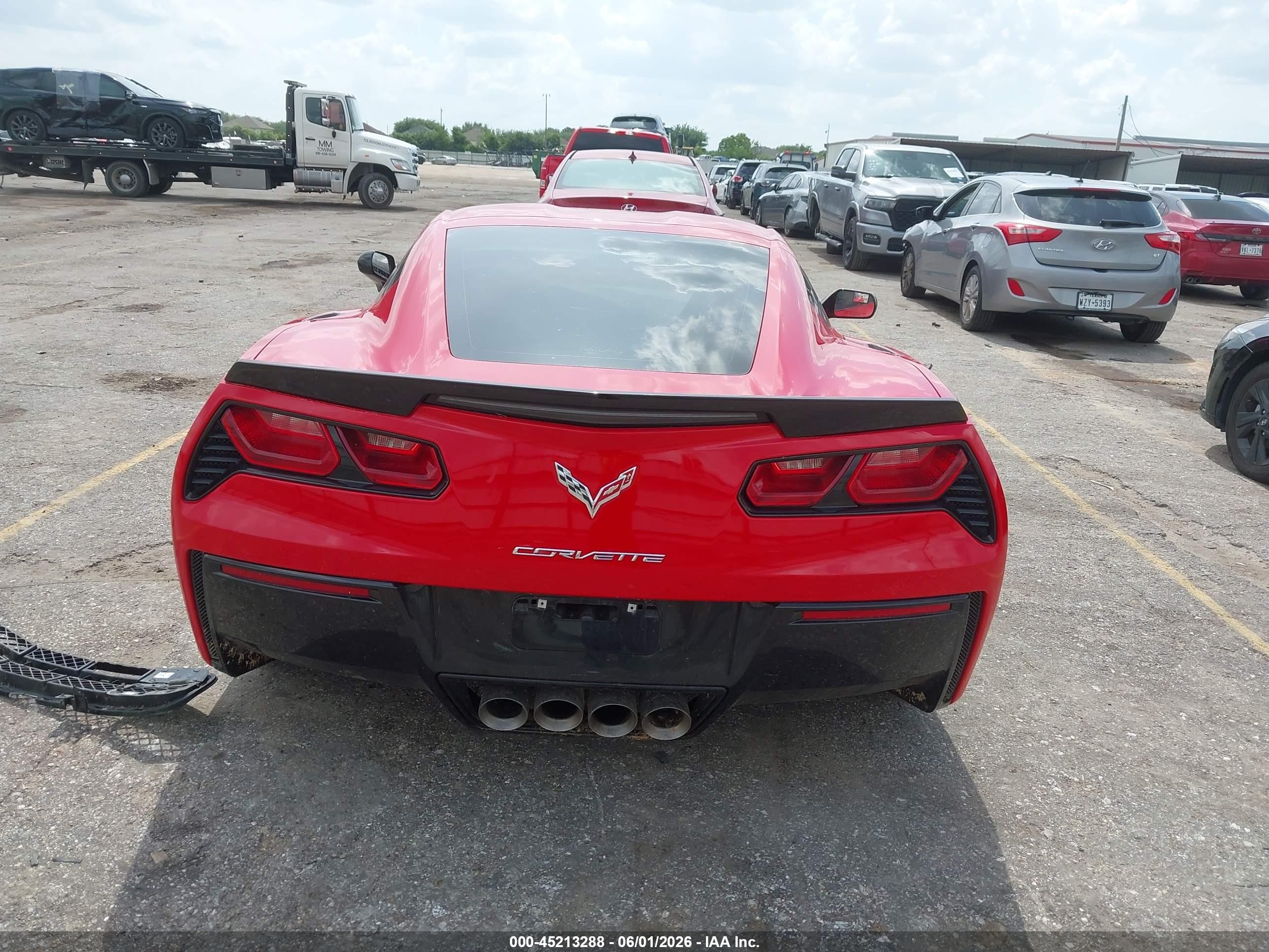2014 Chevrolet Corvette Stingray Z51 Red vin: 1G1YM2D73E5114734