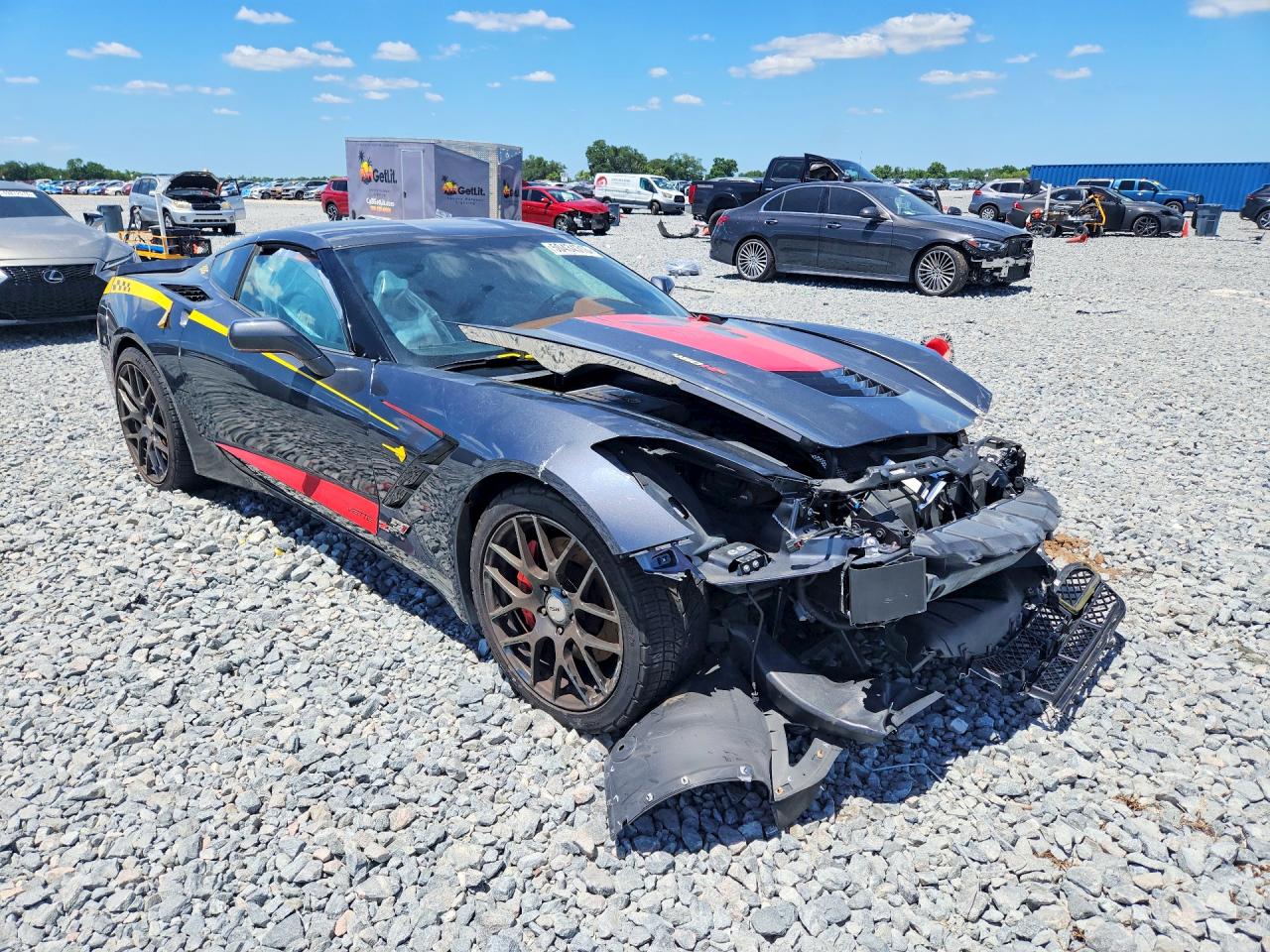 2014 Chevrolet Corvette Stingray Z51 3lt Gray vin: 1G1YM2D75E5113584