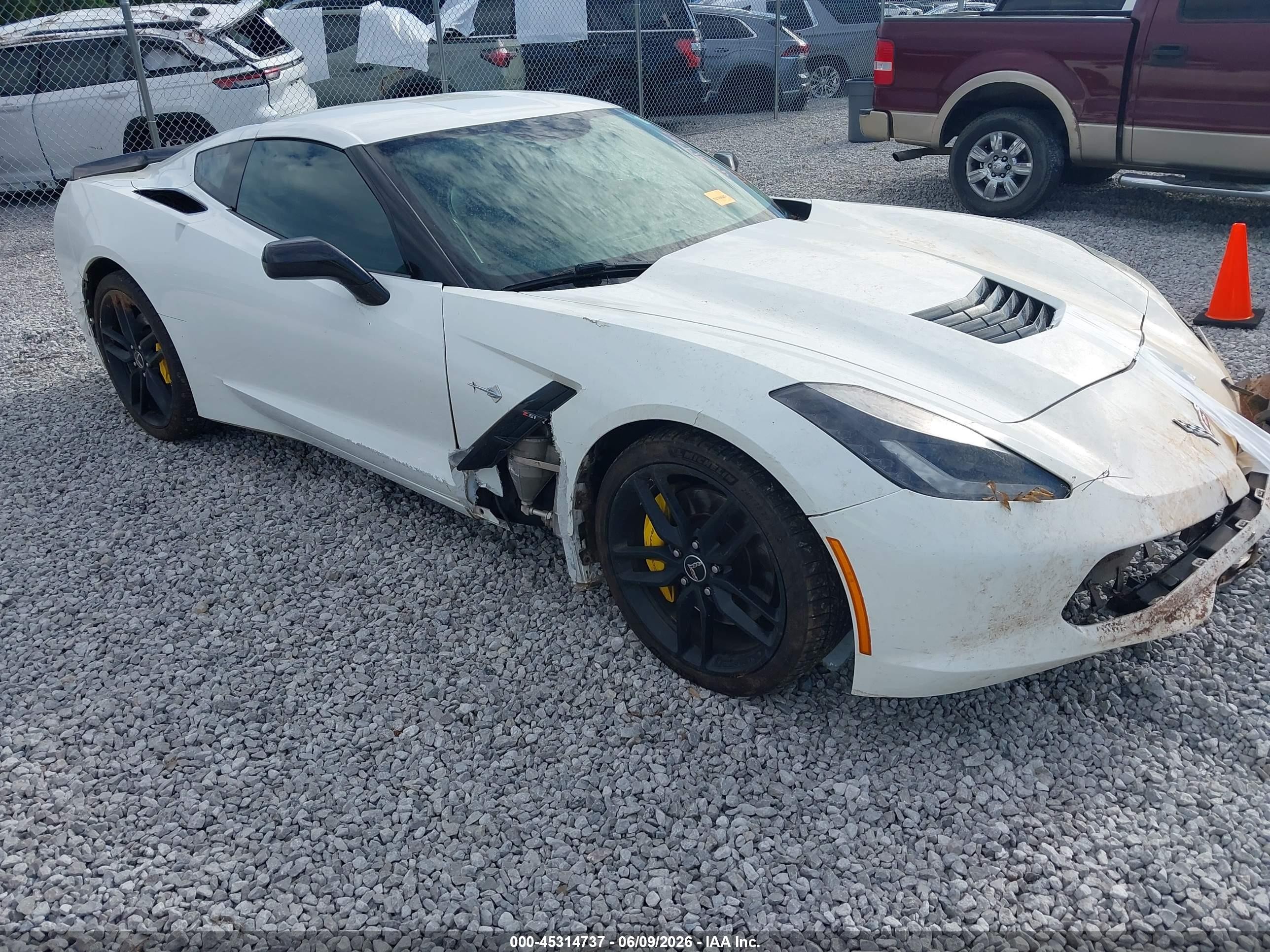 2014 Chevrolet Corvette Stingray Z51 White vin: 1G1YM2D75E5125881