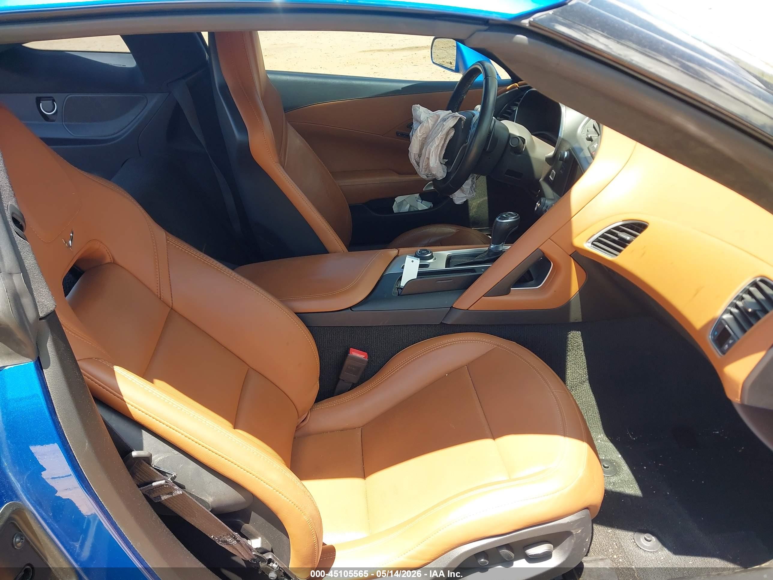 2015 Chevrolet Corvette Stingray Z51 Blue vin: 1G1YM2D75F5124439