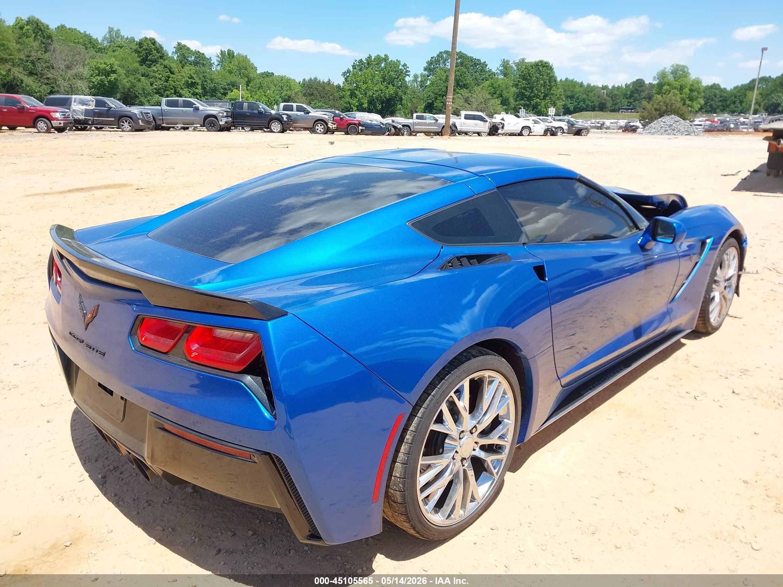 2015 Chevrolet Corvette Stingray Z51 Blue vin: 1G1YM2D75F5124439