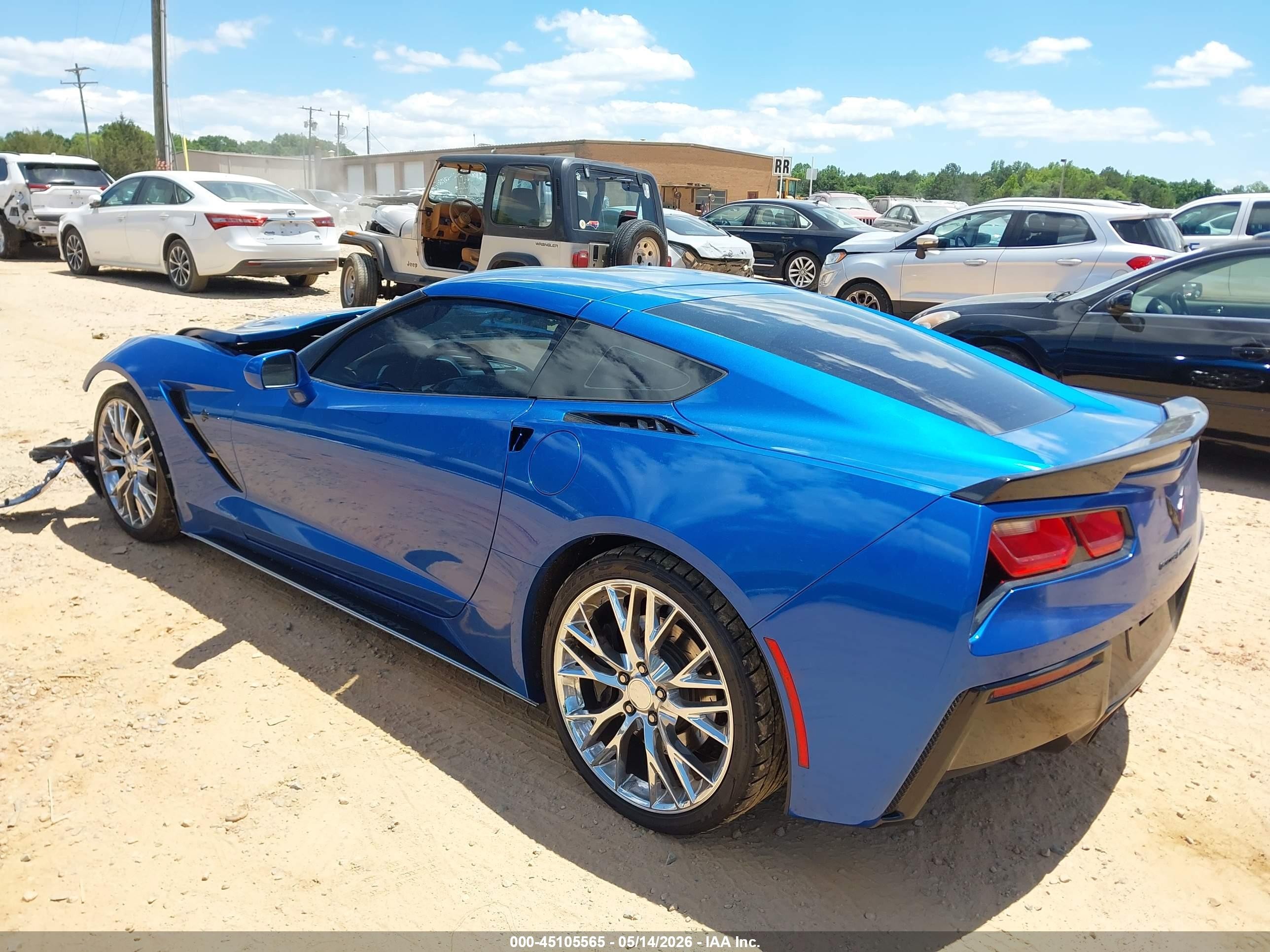 2015 Chevrolet Corvette Stingray Z51 Blue vin: 1G1YM2D75F5124439