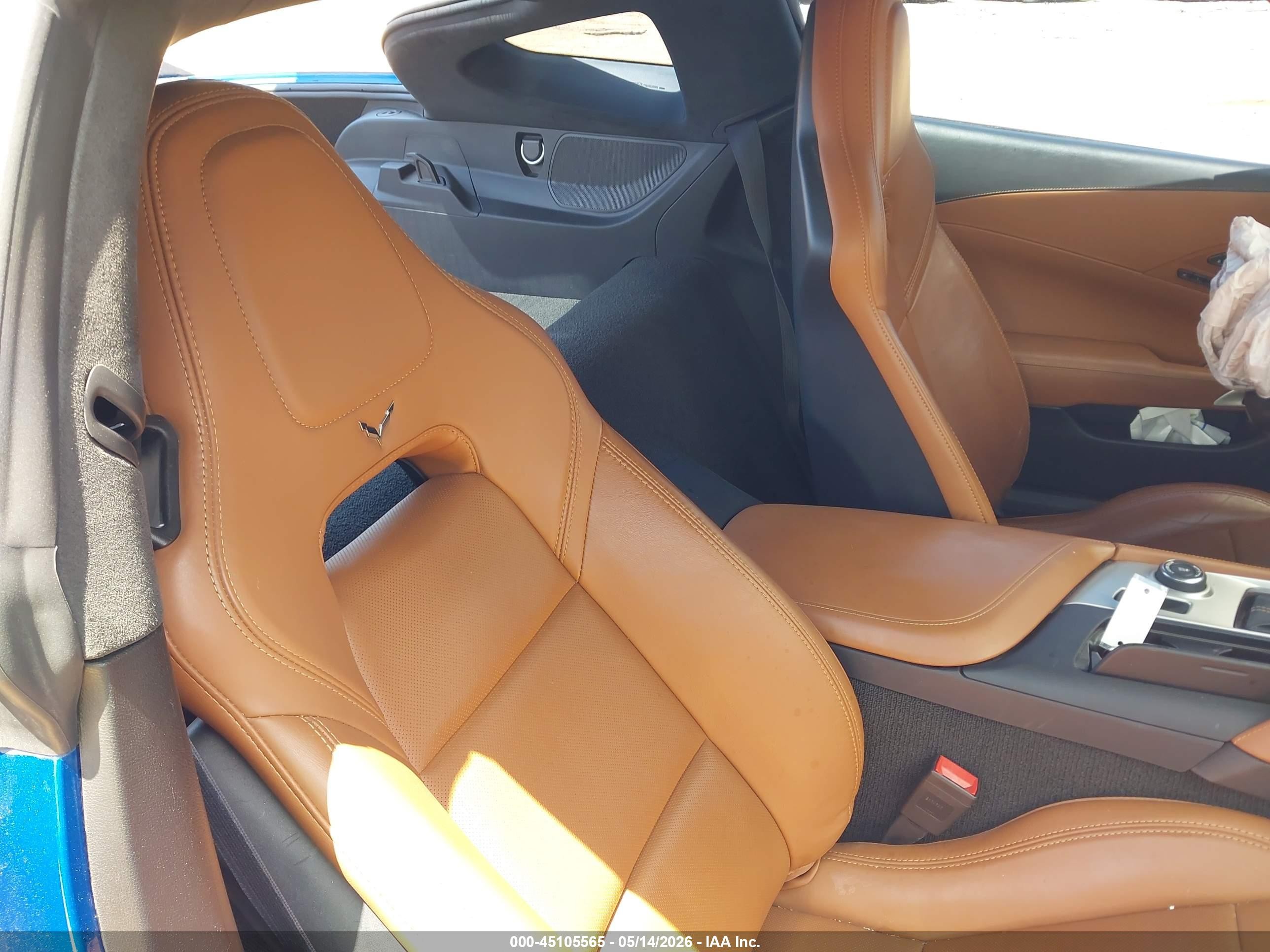 2015 Chevrolet Corvette Stingray Z51 Blue vin: 1G1YM2D75F5124439